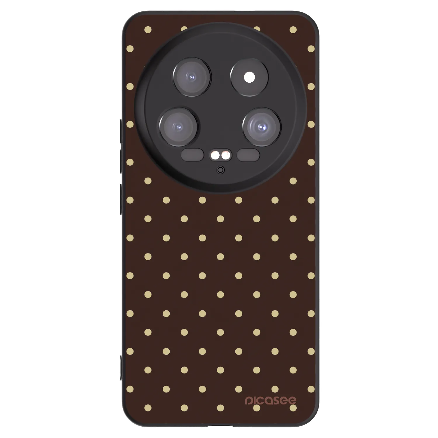 Picasee Xiaomi 14 Ultra Hülle - Schwarzes Silikon - Vanilla Dots & Chocolate