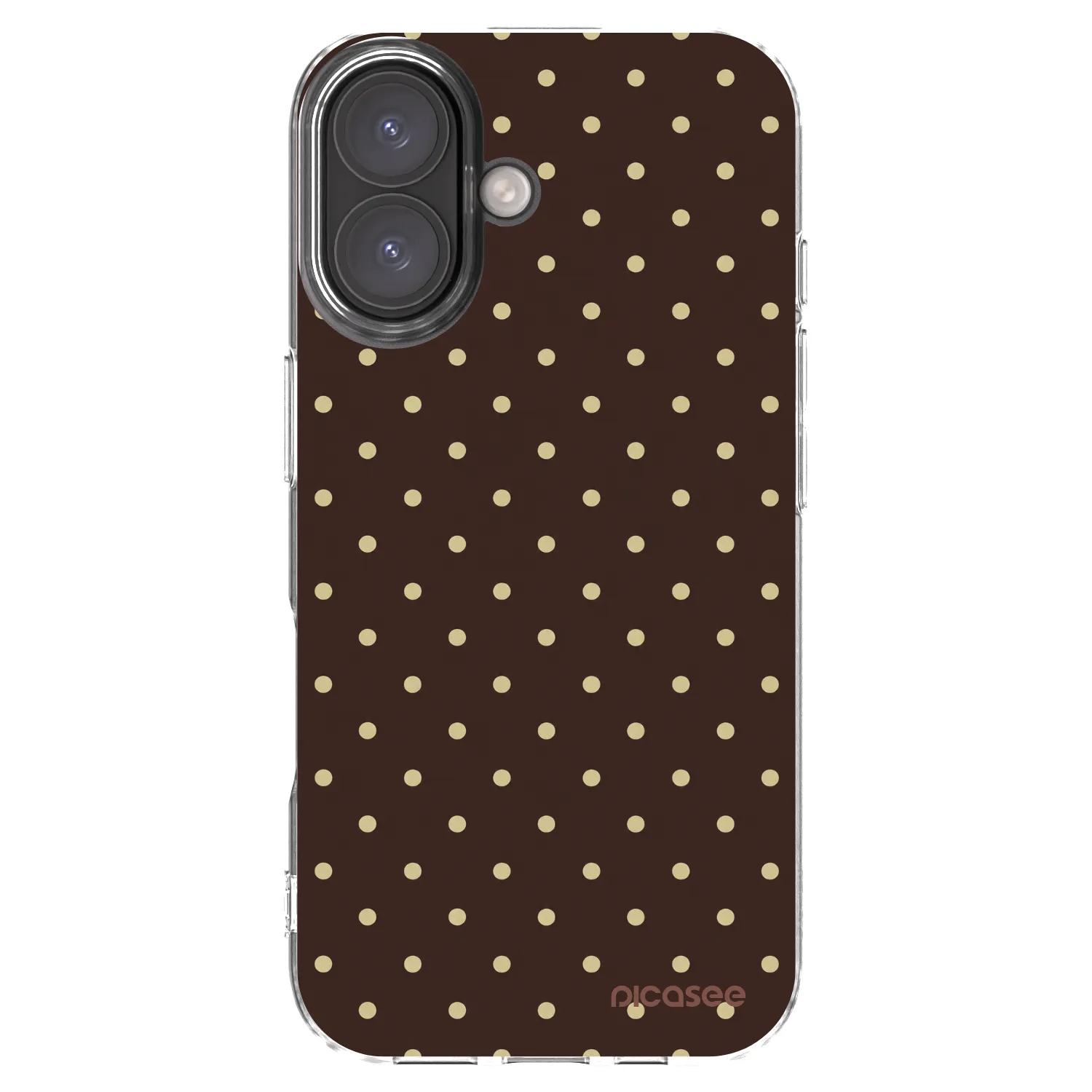 Picasee Apple iPhone 16 Hülle - Transparentes Silikon - Vanilla Dots & Chocolate