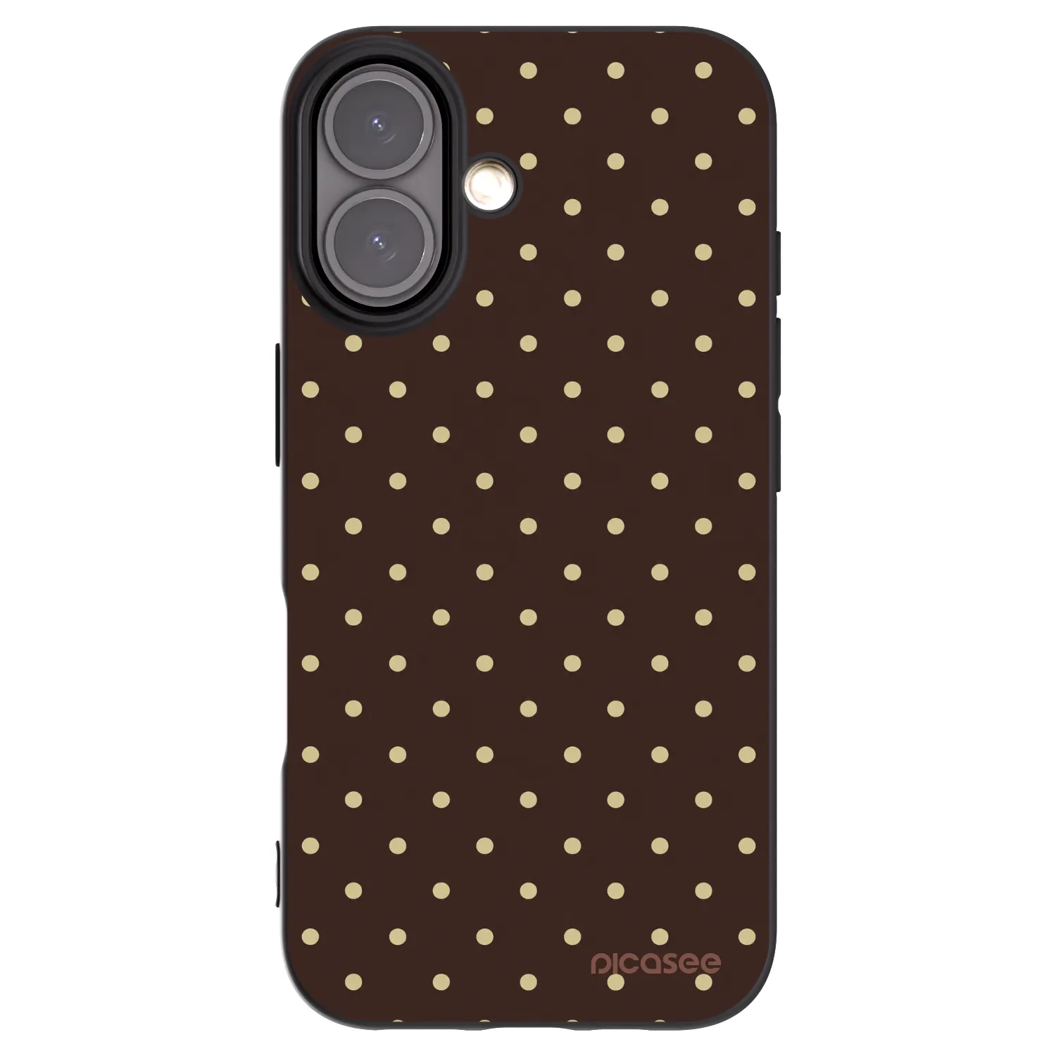 Picasee Apple iPhone 16 Hülle - Schwarzes Silikon - Vanilla Dots & Chocolate