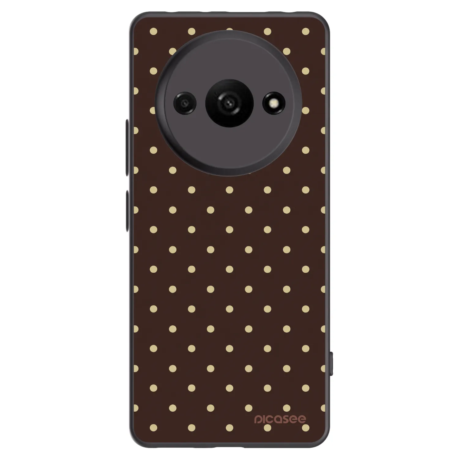 Picasee Xiaomi Redmi A3 Hülle - Schwarzes Silikon - Vanilla Dots & Chocolate