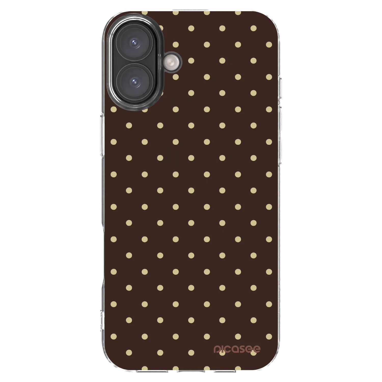 Picasee Apple iPhone 16 Plus Hülle - Transparentes Silikon - Vanilla Dots & Chocolate