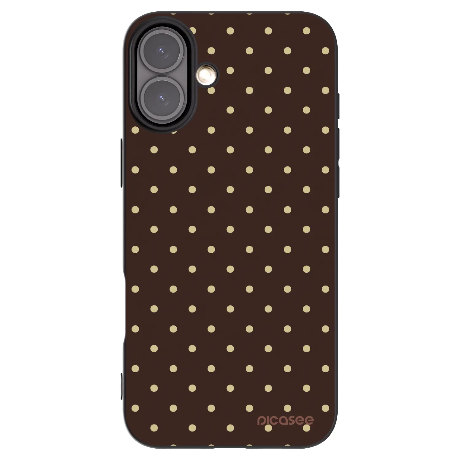 Picasee Apple iPhone 16 Plus Hülle - Schwarzes Silikon - Vanilla Dots & Chocolate