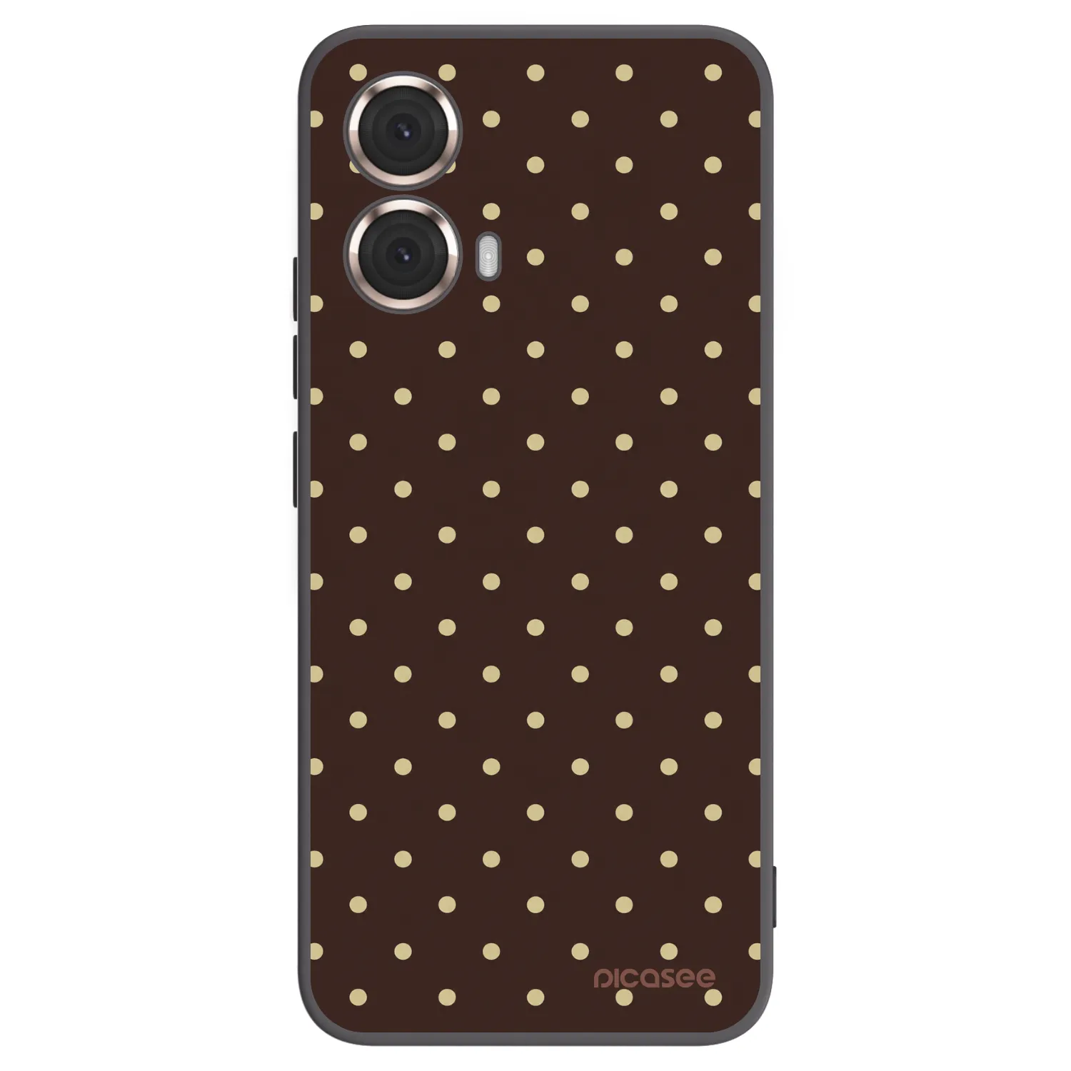 Picasee Motorola Moto G85 Hülle - Schwarzes Silikon - Vanilla Dots & Chocolate
