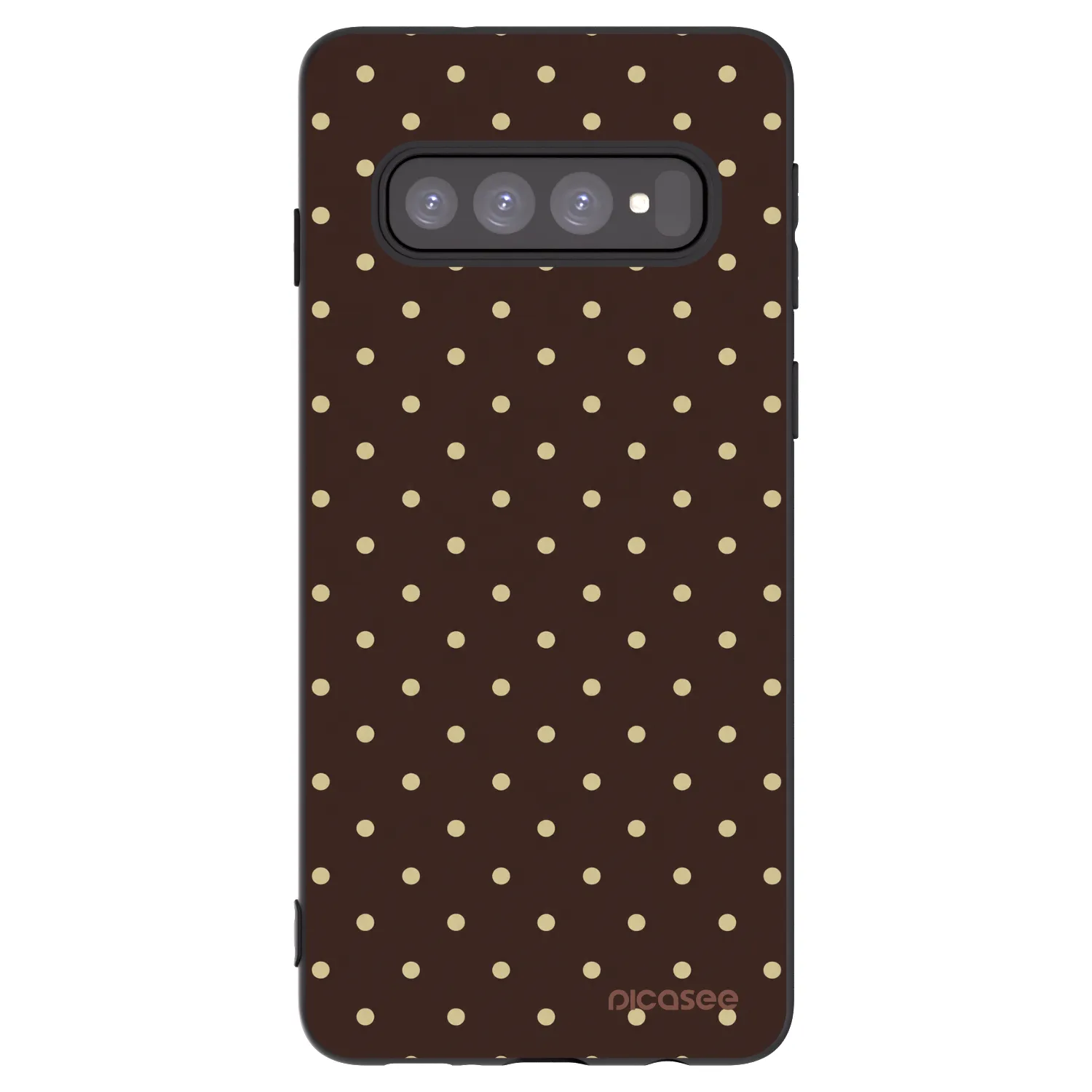 Picasee Samsung Galaxy S10 G973 Hülle - Schwarzes Silikon - Vanilla Dots & Chocolate