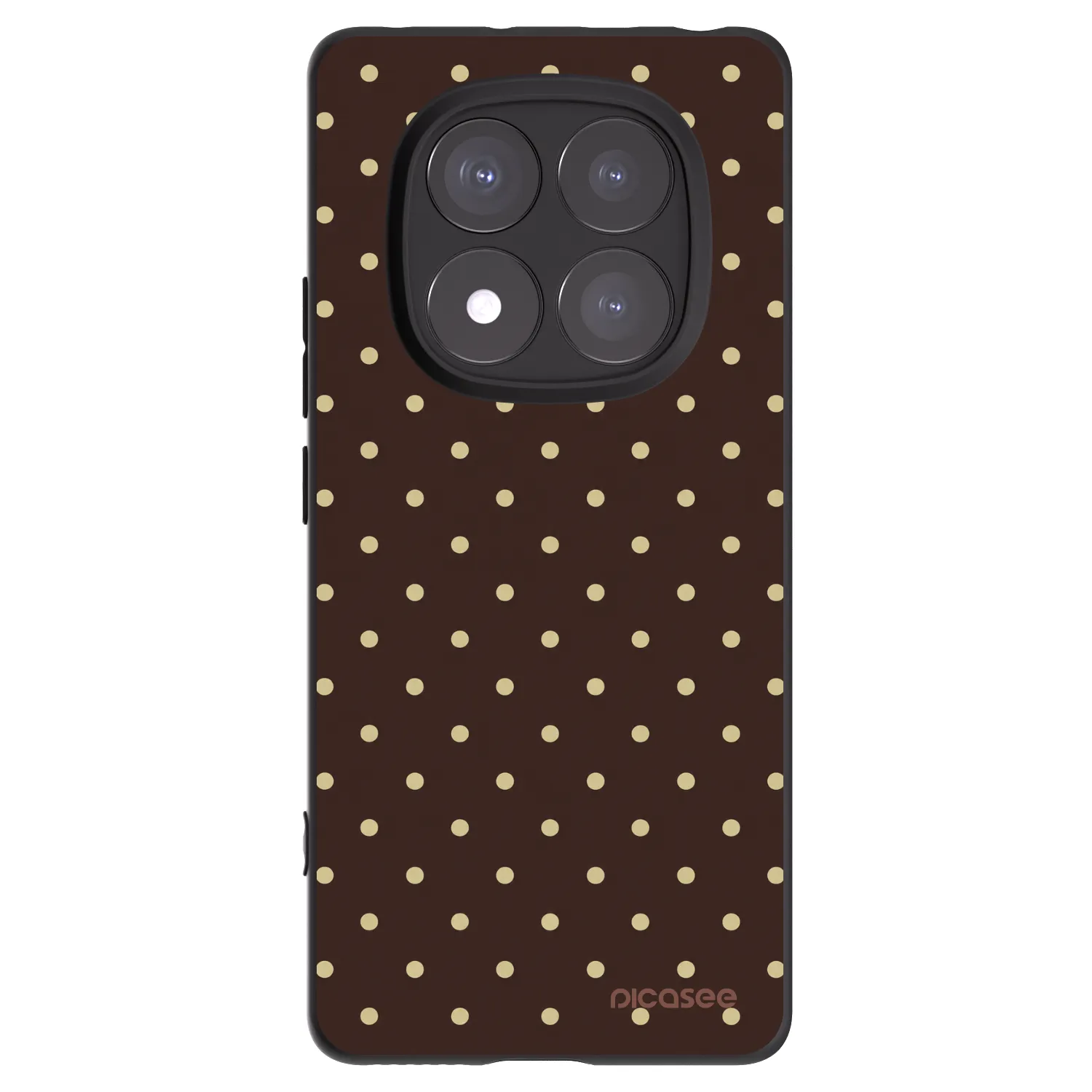 Picasee Xiaomi Redmi Note 14 Pro 5G Hülle - Schwarzes Silikon - Vanilla Dots & Chocolate