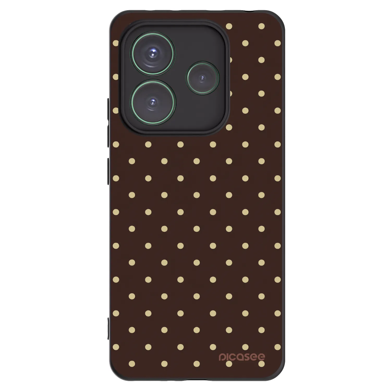Picasee Xiaomi Redmi Note 14 5G Hülle - Schwarzes Silikon - Vanilla Dots & Chocolate