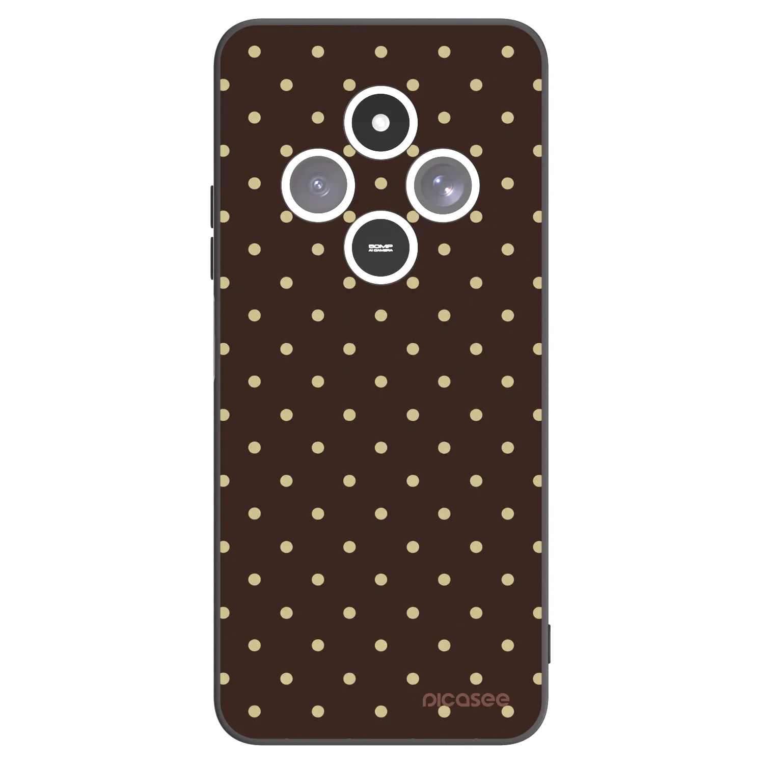 Picasee Xiaomi Redmi 14C Hülle - Schwarzes Silikon - Vanilla Dots & Chocolate