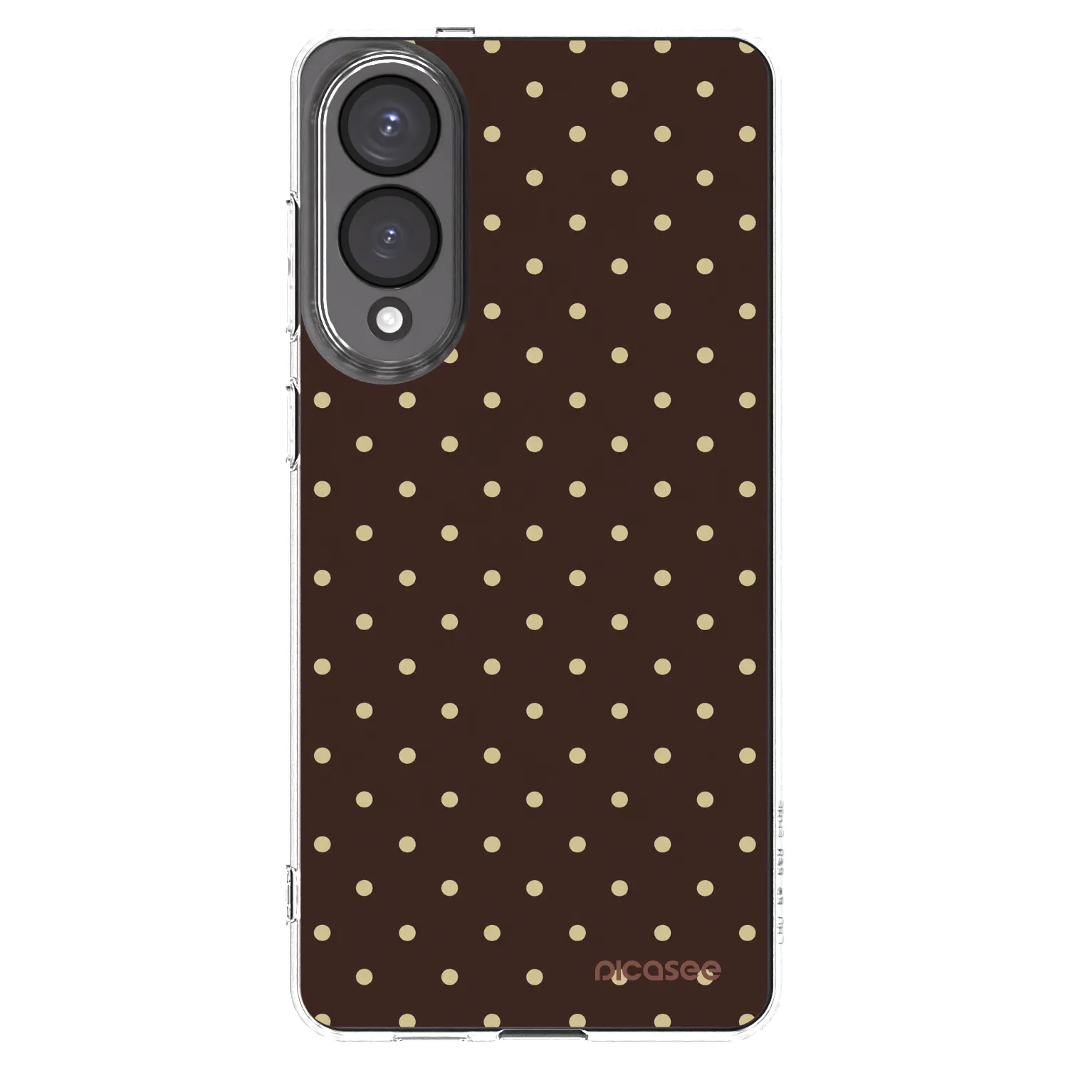 Picasee Samsung Galaxy S25 Edge 5G Hülle - Transparentes Silikon - Vanilla Dots & Chocolate