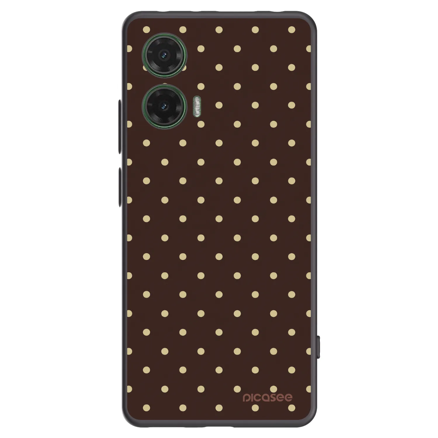 Picasee Motorola Moto G35 5G Hülle - Schwarzes Silikon - Vanilla Dots & Chocolate