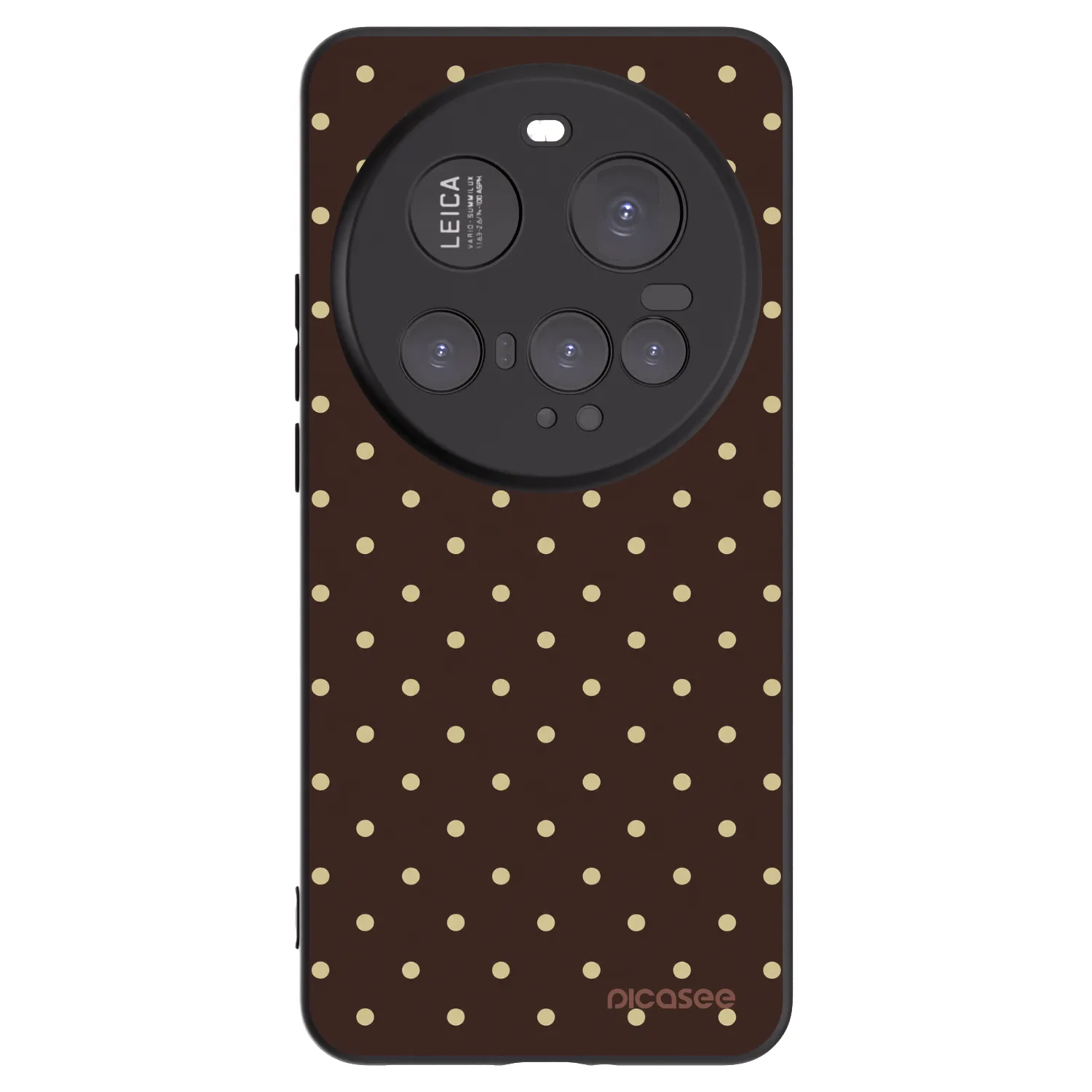 Picasee Xiaomi 15 Ultra Hülle - Schwarzes Silikon - Vanilla Dots & Chocolate