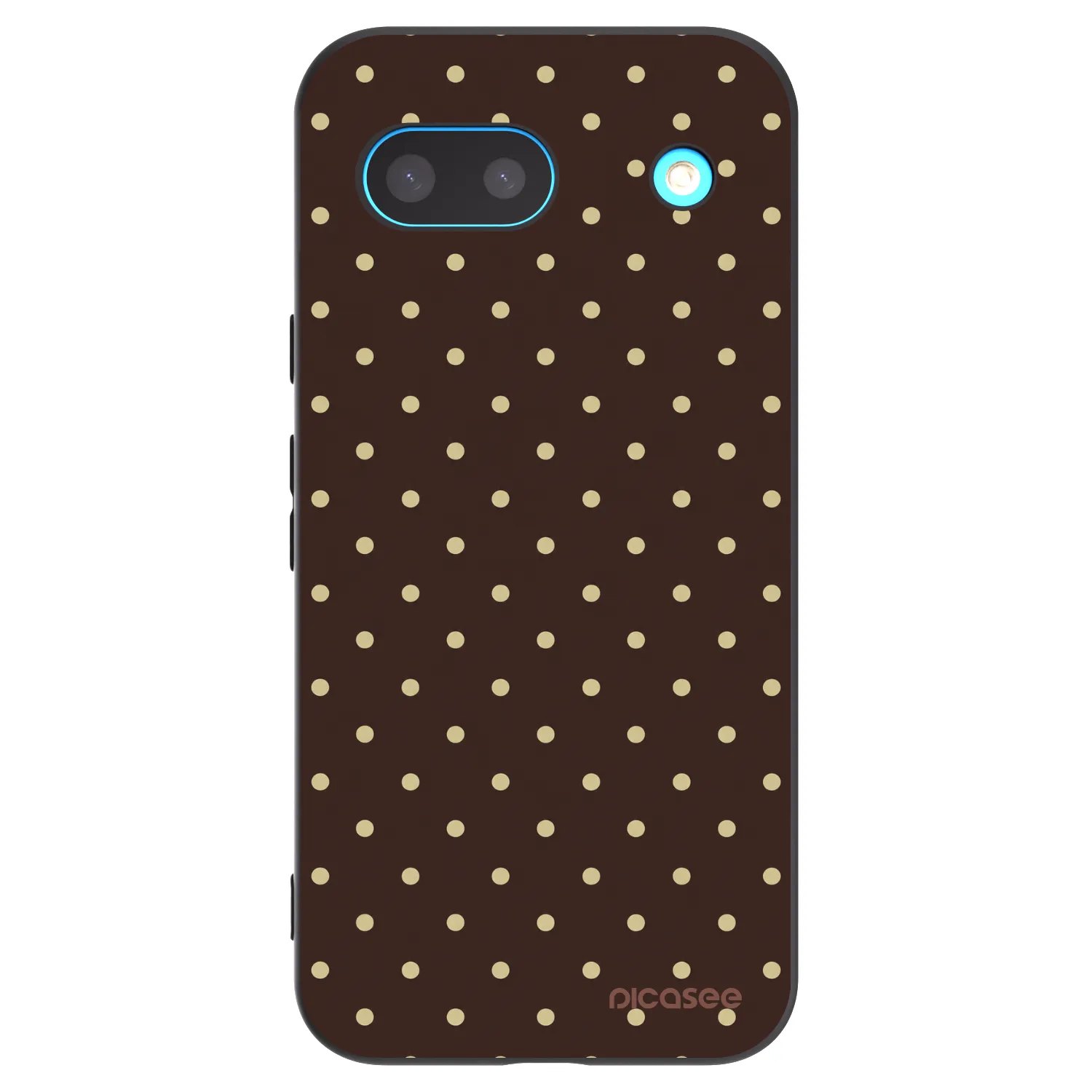 Picasee Google Pixel 8a Hülle - Schwarzes Silikon - Vanilla Dots & Chocolate
