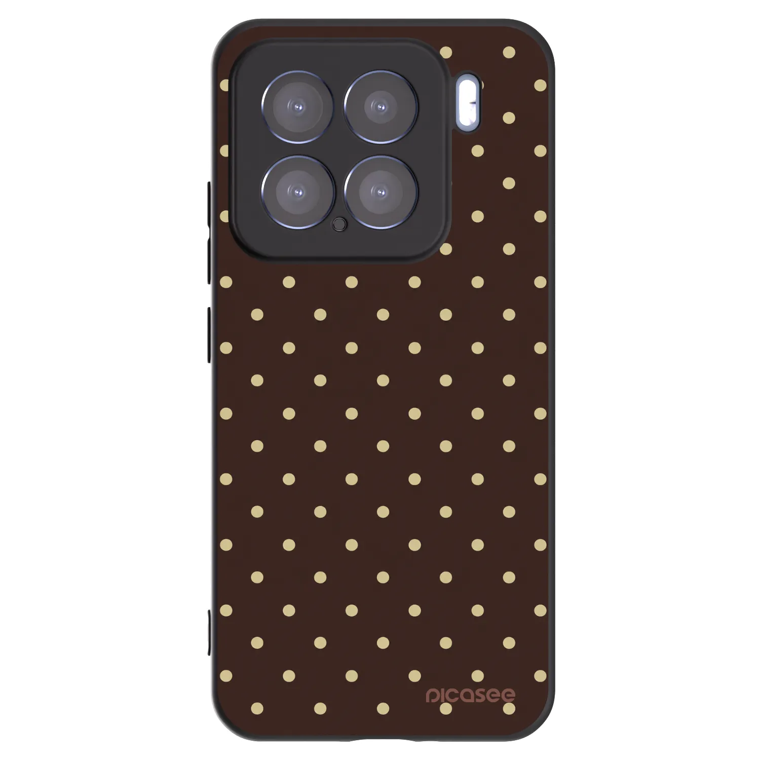 Picasee Xiaomi 15 Hülle - Schwarzes Silikon - Vanilla Dots & Chocolate