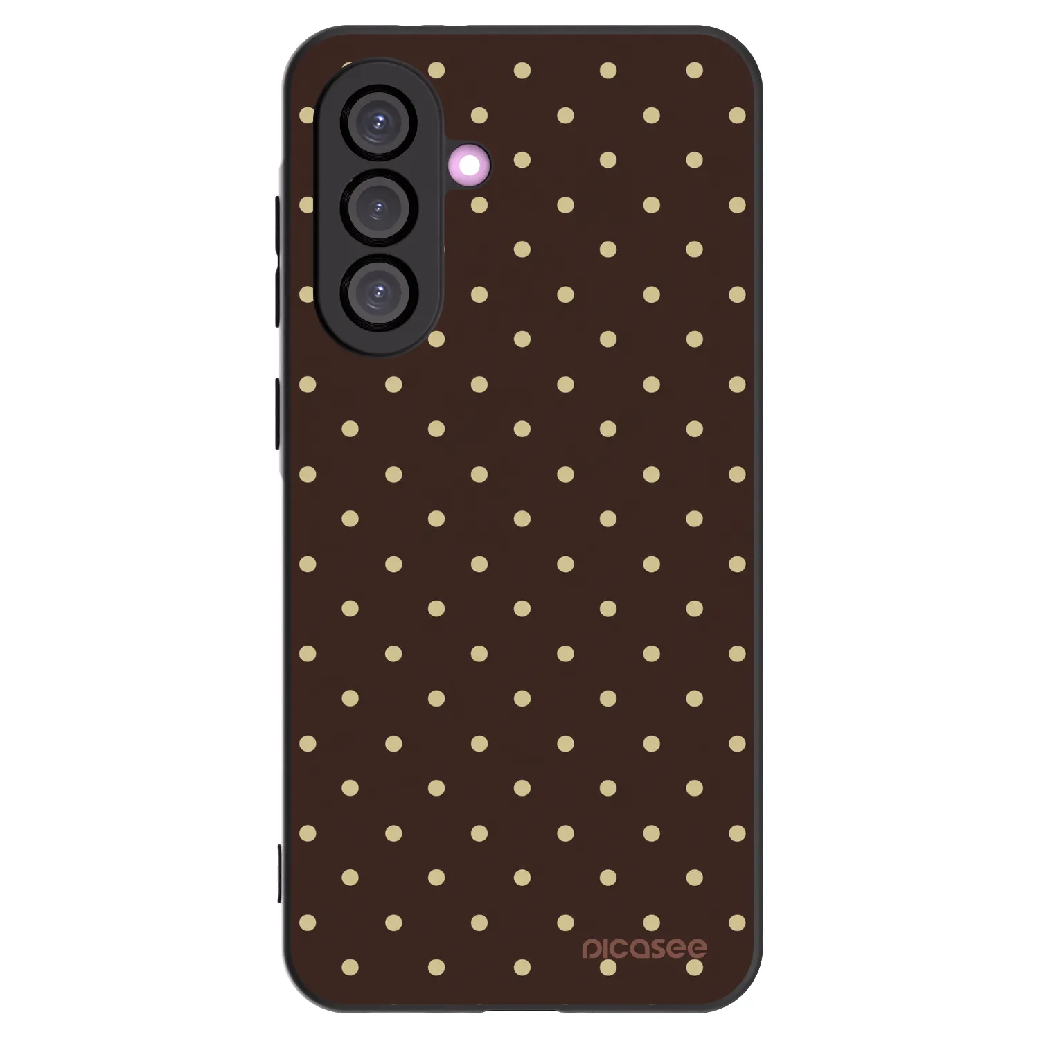 Picasee Samsung Galaxy A36 5G Hülle - Schwarzes Silikon - Vanilla Dots & Chocolate