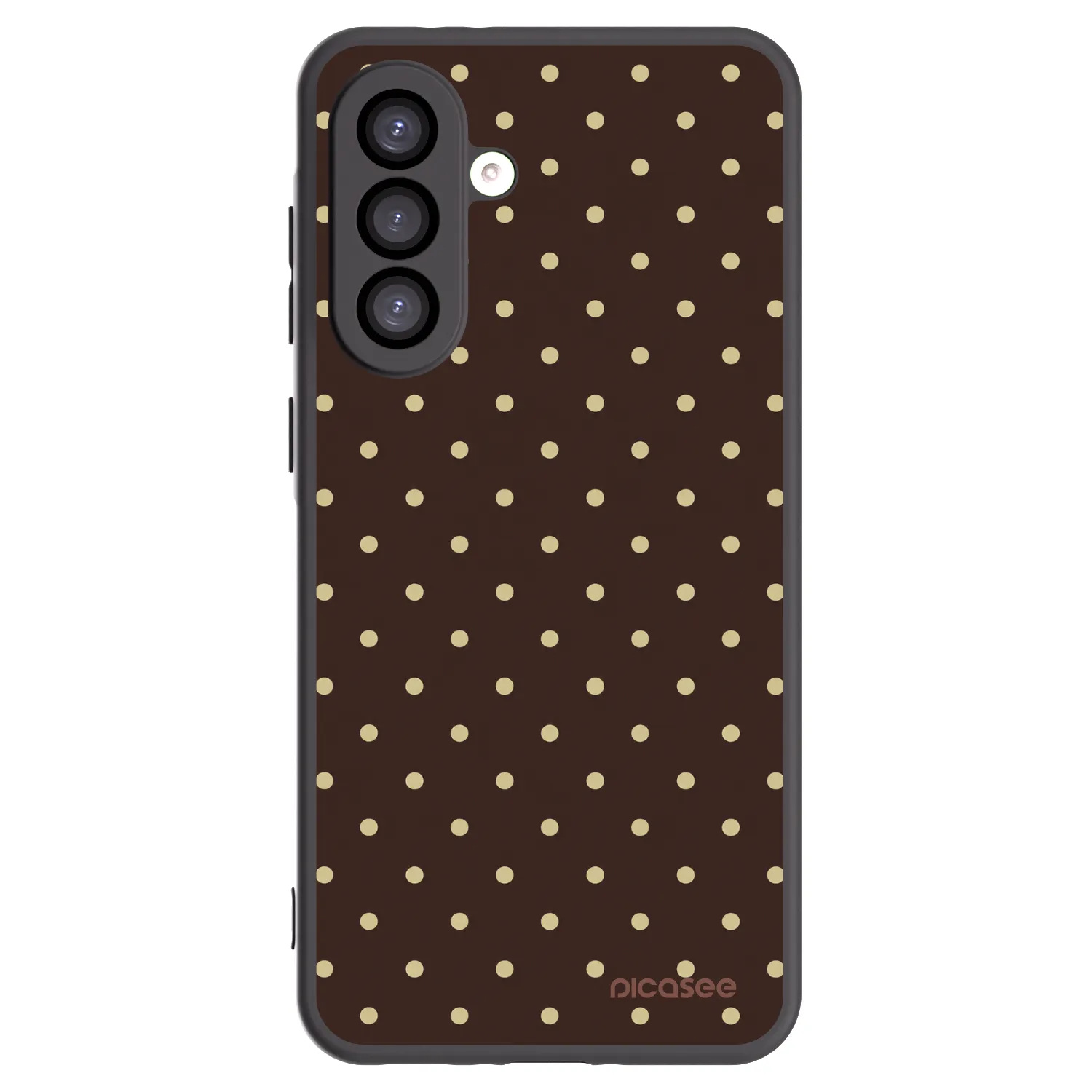 Picasee Samsung Galaxy A26 5G A266B Hülle - Schwarzes Silikon - Vanilla Dots & Chocolate