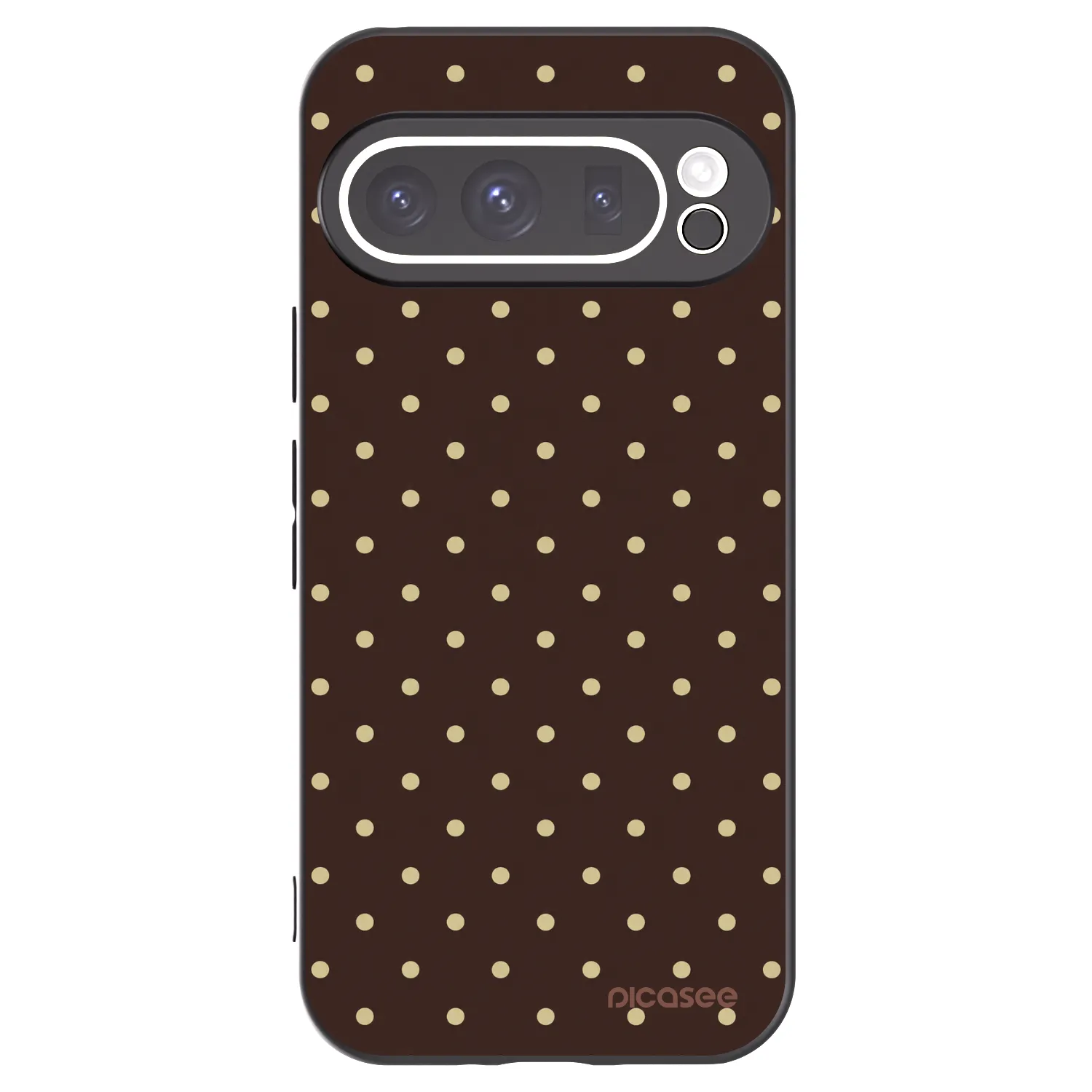 Picasee Google Pixel 9 Pro Hülle - Schwarzes Silikon - Vanilla Dots & Chocolate