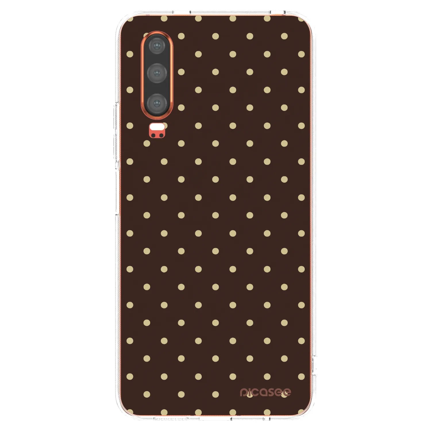 Picasee Huawei P30 Hülle - Transparentes Silikon - Vanilla Dots & Chocolate