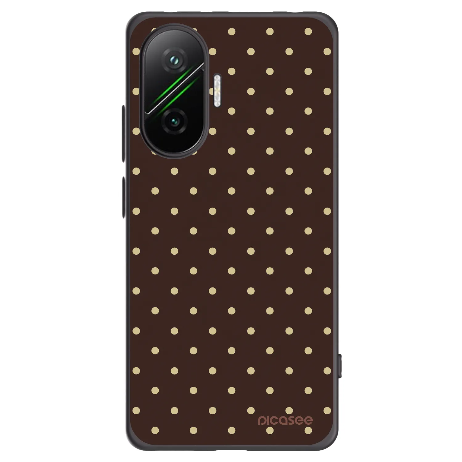 Picasee Xiaomi Poco F7 5G Hülle - Schwarzes Silikon - Vanilla Dots & Chocolate