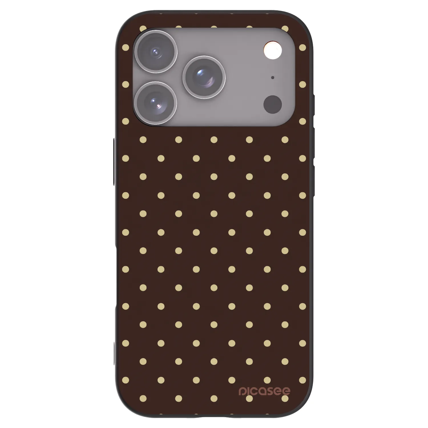 Picasee Apple iPhone 17 Pro Hülle - Schwarzes Silikon - Vanilla Dots & Chocolate