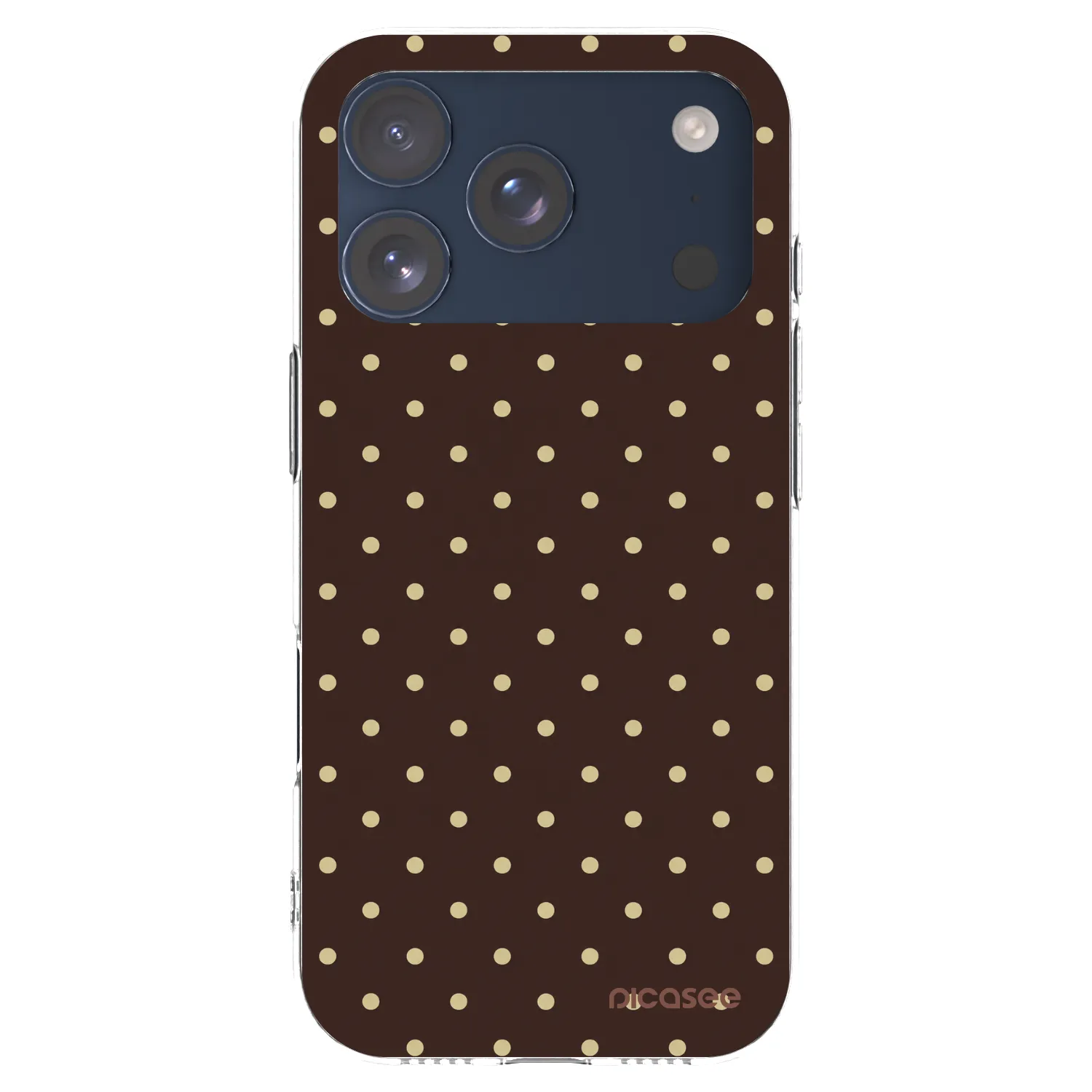 Picasee Apple iPhone 17 Pro Hülle - Transparentes Silikon - Vanilla Dots & Chocolate