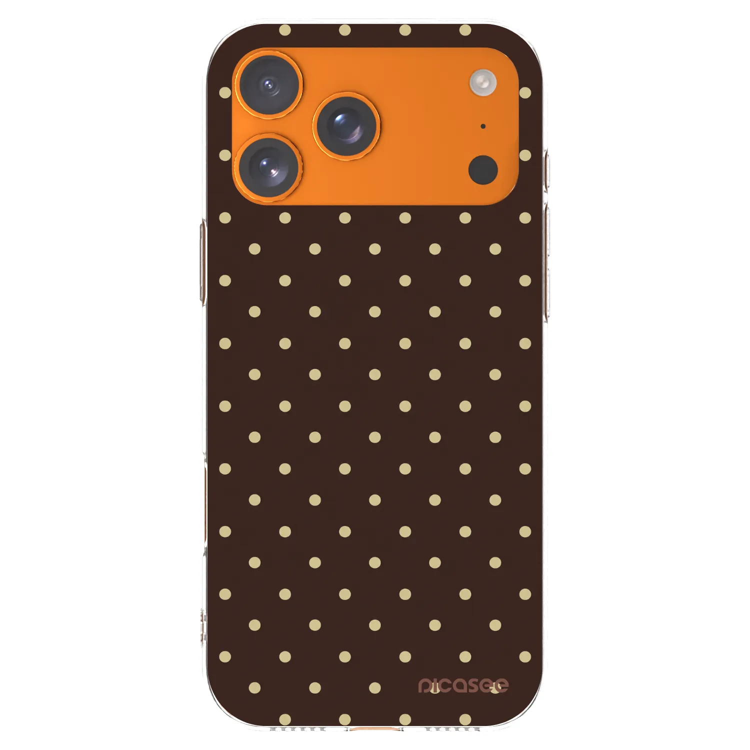 Picasee Apple iPhone 17 Pro Max Hülle - Transparentes Silikon - Vanilla Dots & Chocolate