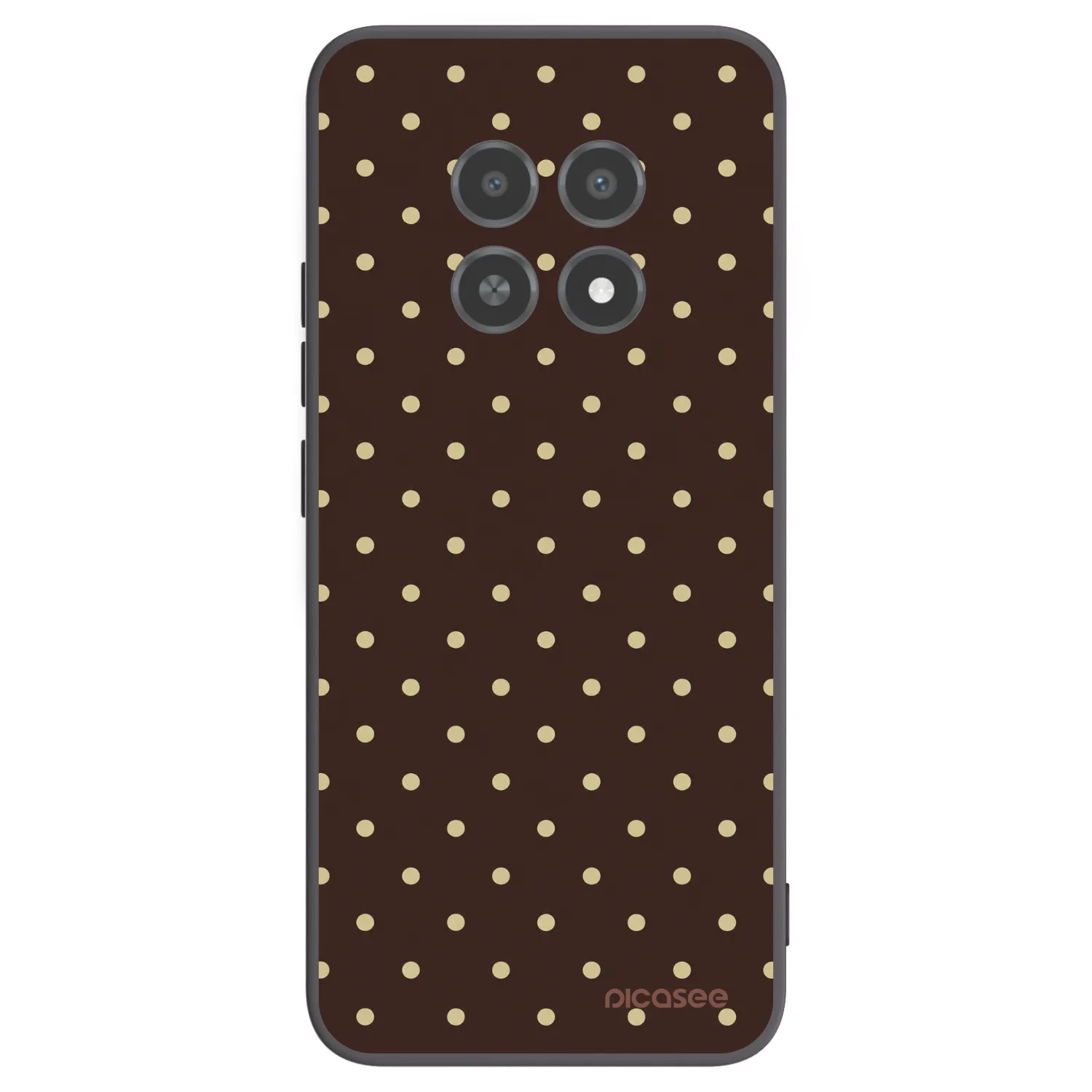Picasee Realme 12X Hülle - Schwarzes Silikon - Vanilla Dots & Chocolate