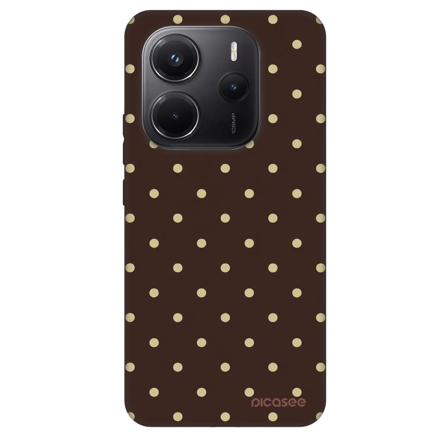 Picasee Fashion Case für Xiaomi Redmi Note 14 5G - Vanilla Dots & Chocolate
