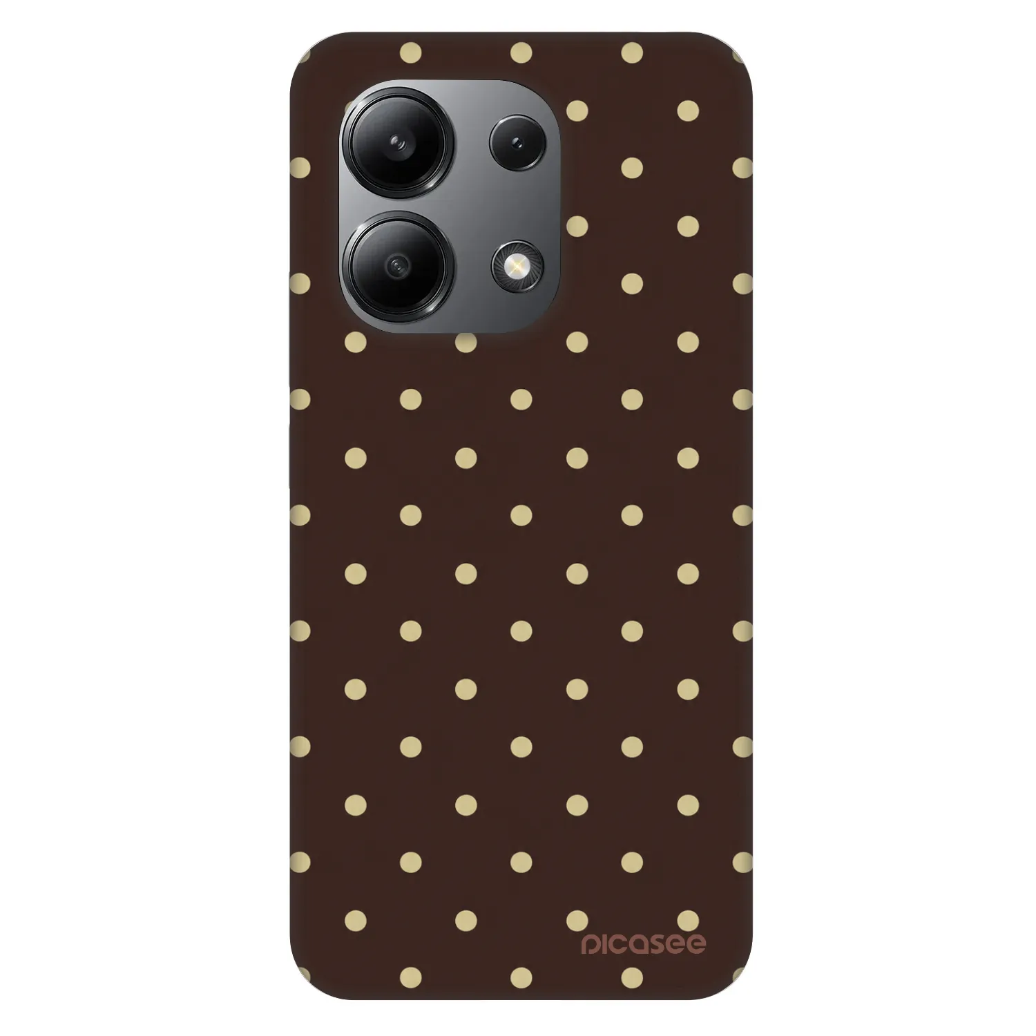 Picasee Fashion Case für Xiaomi Redmi Note 13 4G - Vanilla Dots & Chocolate