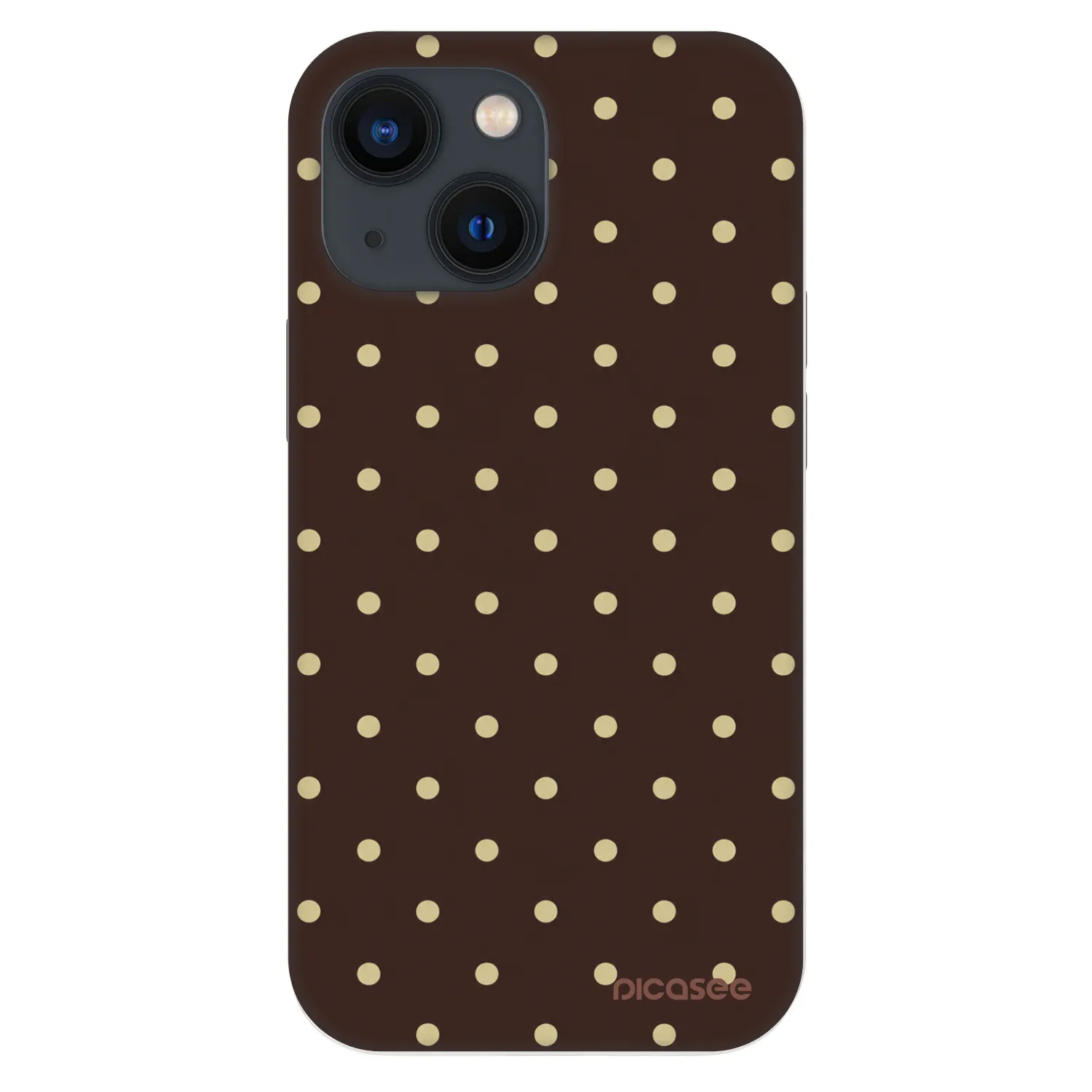 Picasee Fashion Case für Apple iPhone 13 mini - Vanilla Dots & Chocolate