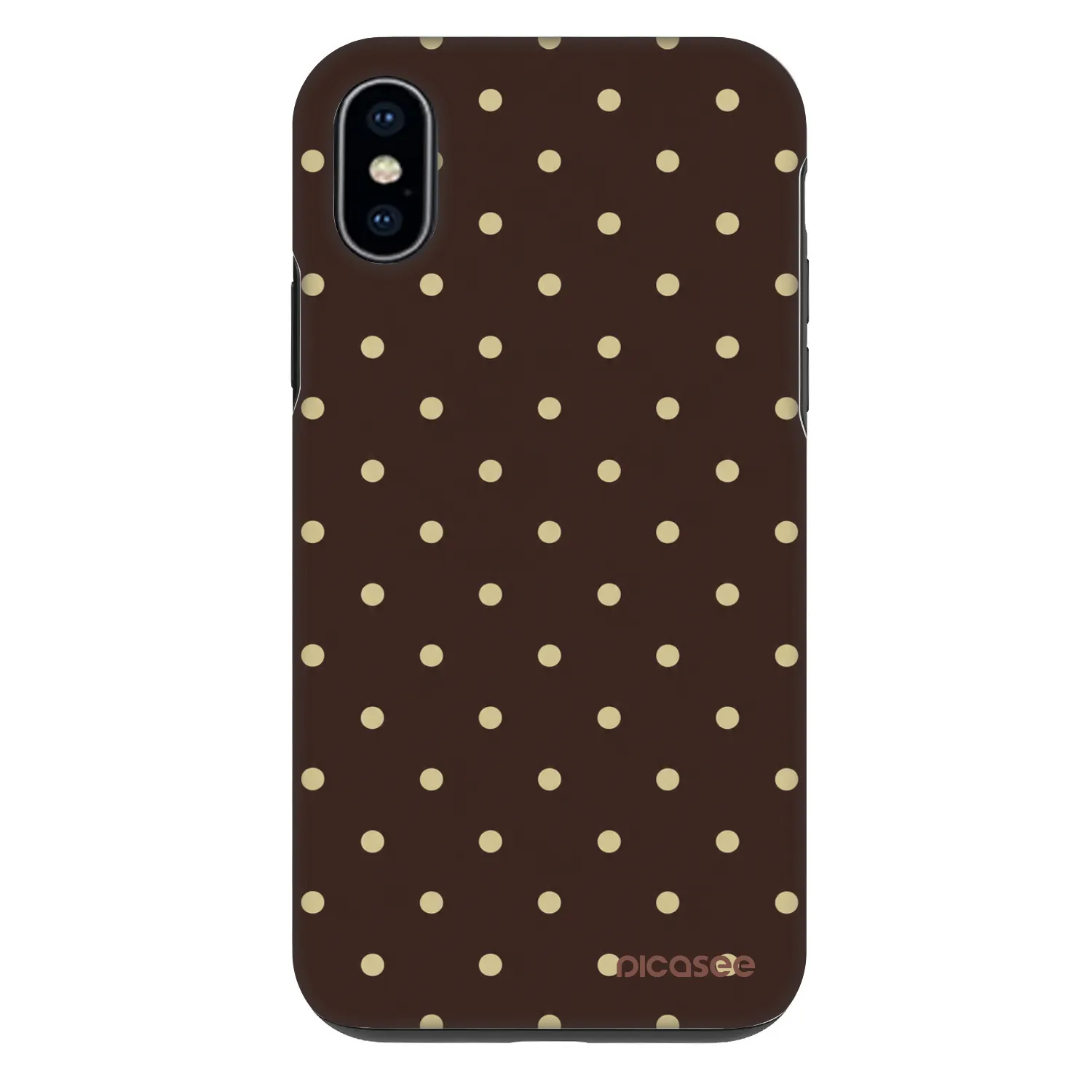 Picasee Fashion Case für Apple iPhone X/XS - Vanilla Dots & Chocolate