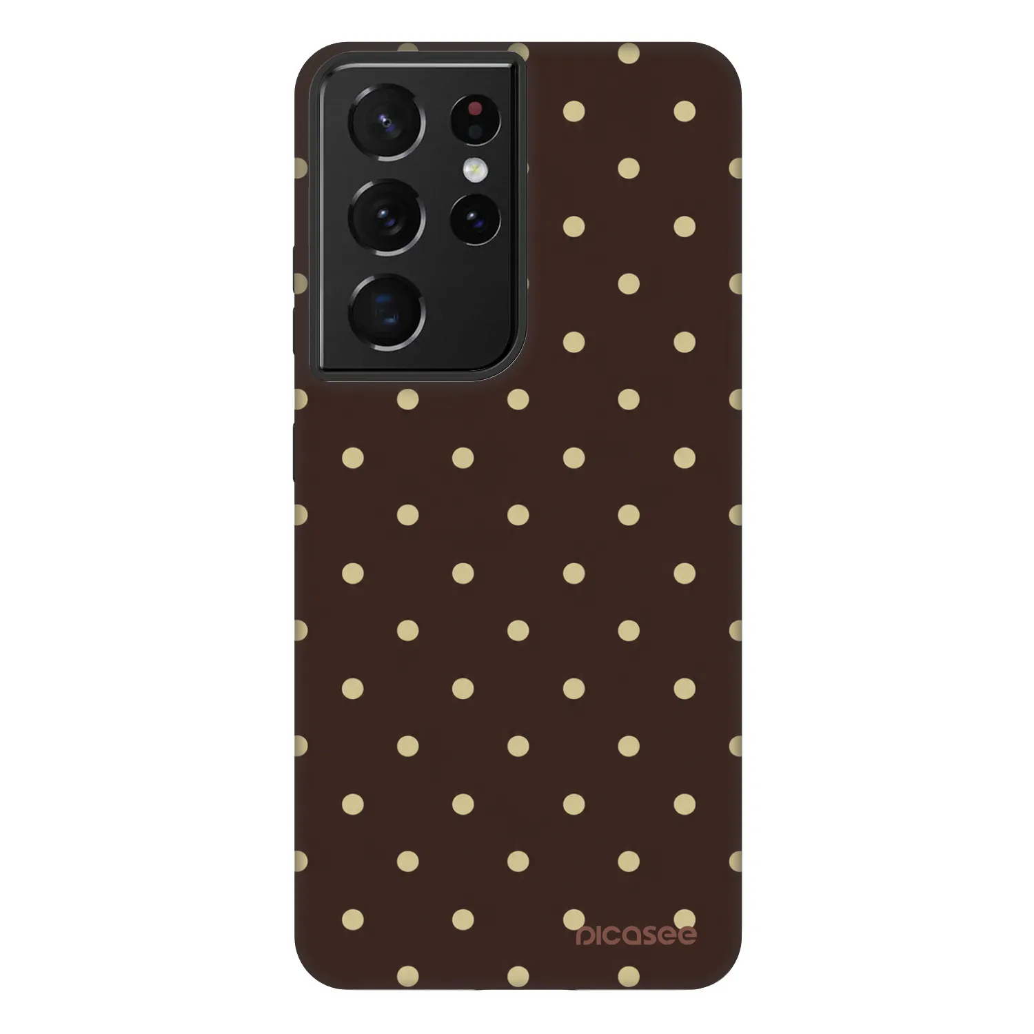Picasee Fashion Case für Samsung Galaxy S21 Ultra 5G G998B - Vanilla Dots & Chocolate