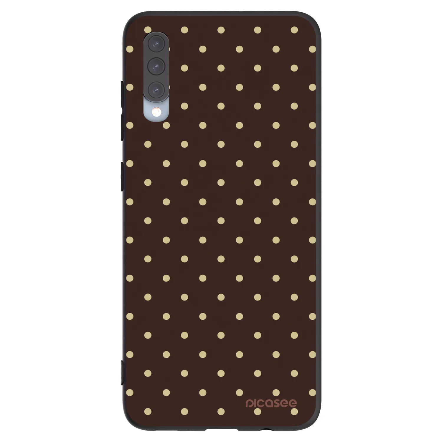 Picasee Samsung Galaxy A70 A705F Hülle - Schwarzes Silikon - Vanilla Dots & Chocolate