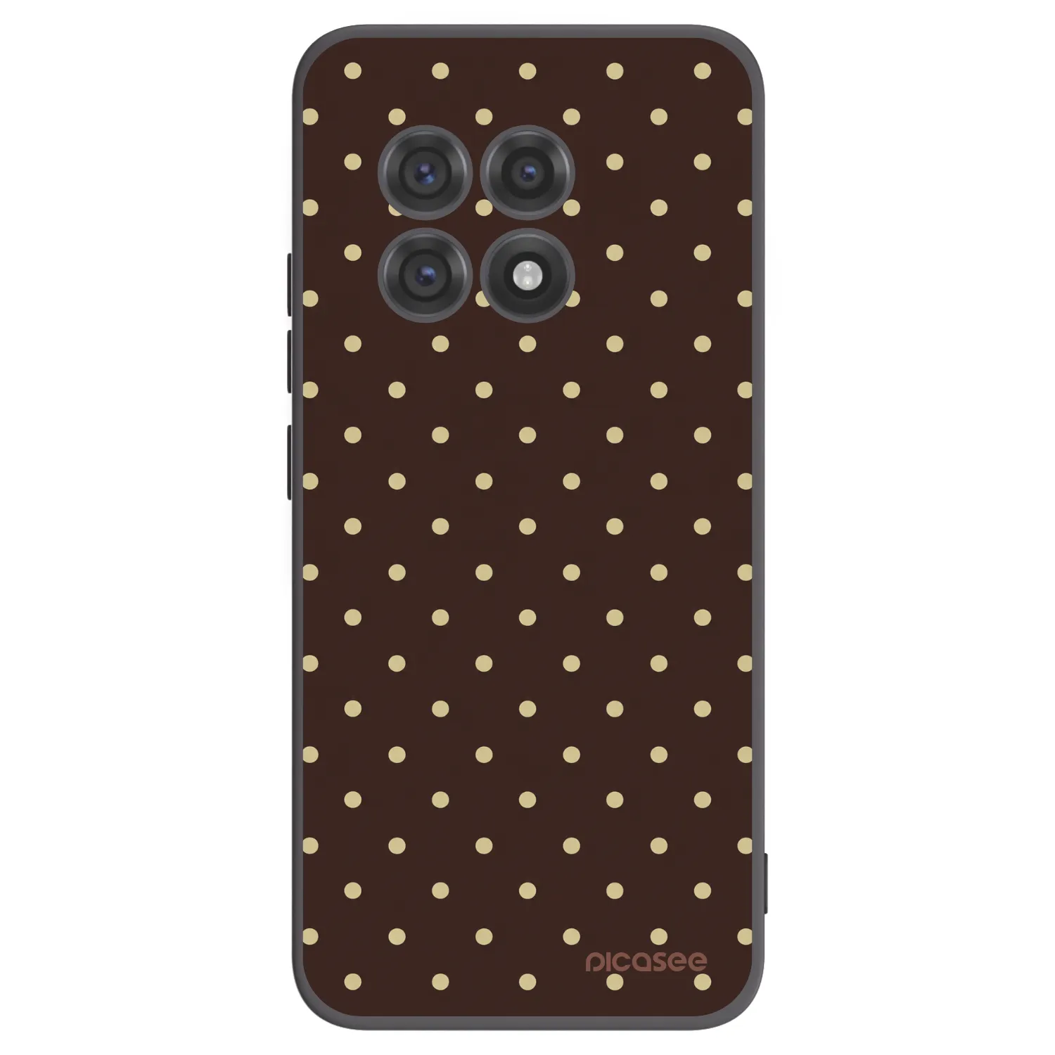 Picasee OnePlus 13R 5G Hülle - Schwarzes Silikon - Vanilla Dots & Chocolate
