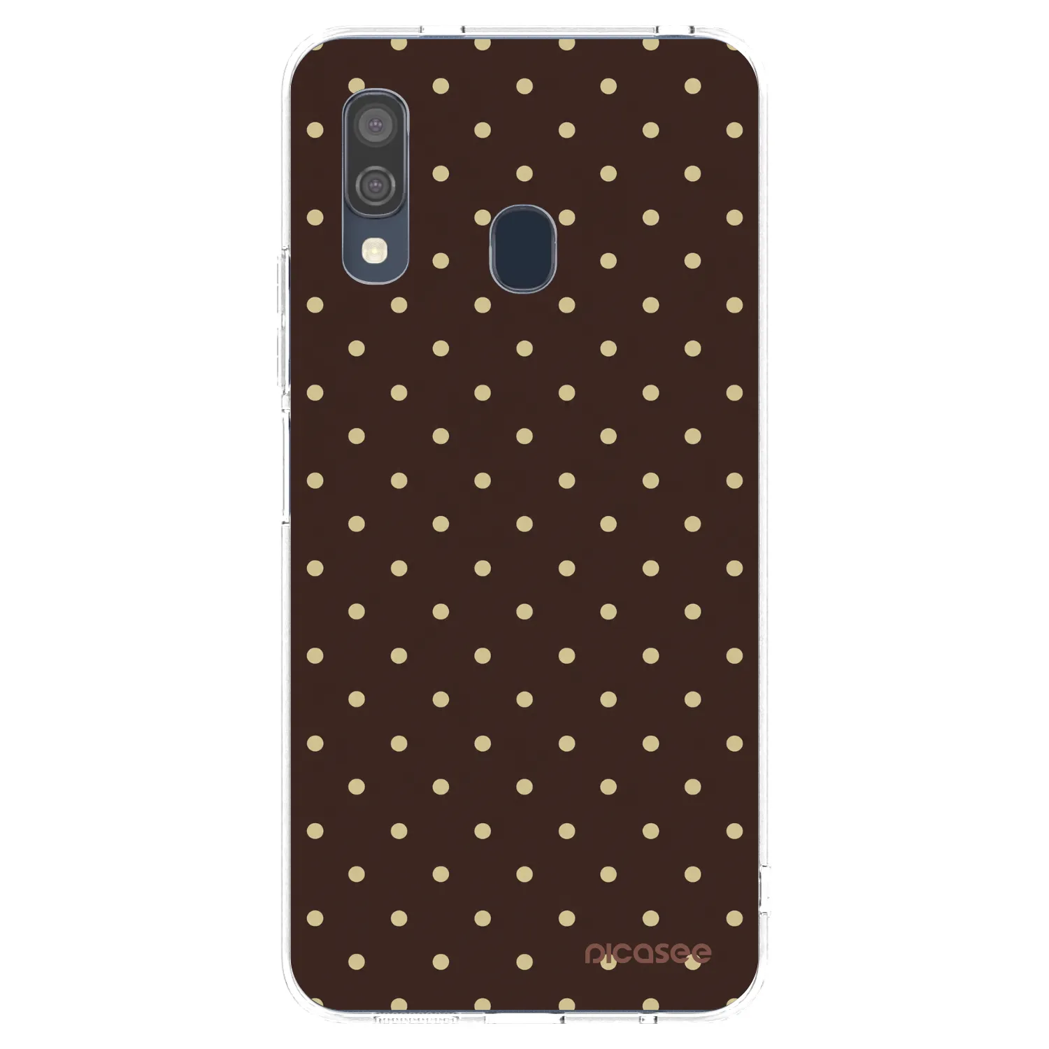 Picasee Samsung Galaxy A40 A405F Hülle - Transparentes Silikon - Vanilla Dots & Chocolate