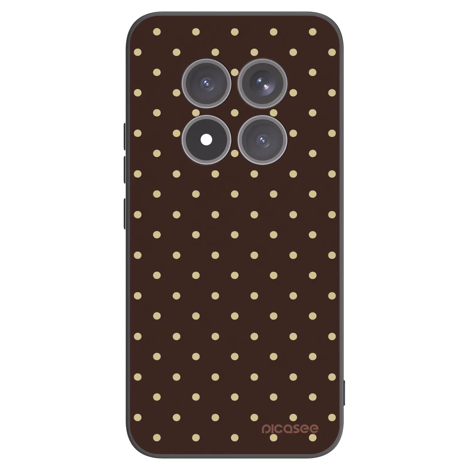 Picasee Xiaomi Redmi Note 15 Pro+ Hülle - Schwarzes Silikon - Vanilla Dots & Chocolate