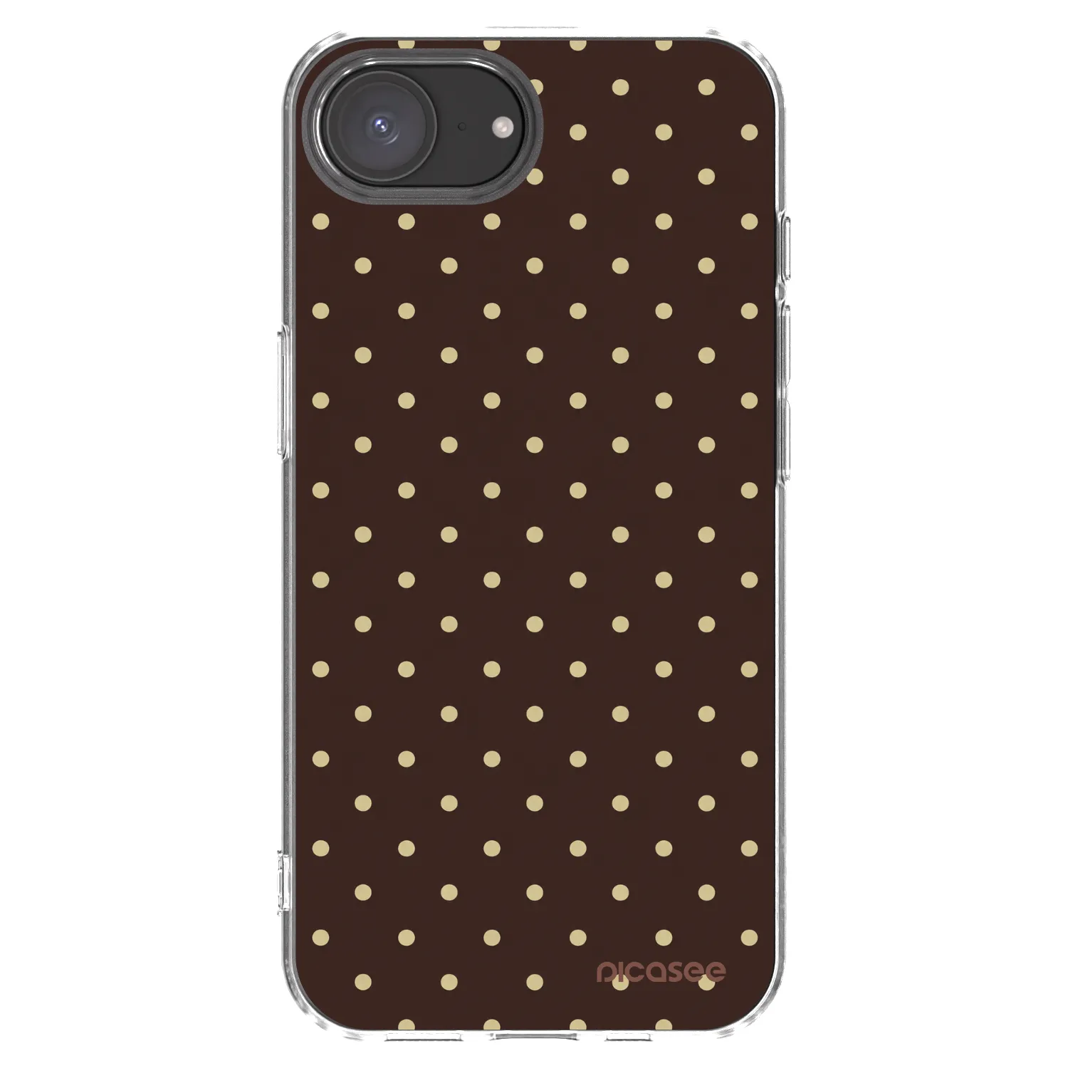 Picasee Apple iPhone 17e Hülle - Transparentes Silikon - Vanilla Dots & Chocolate