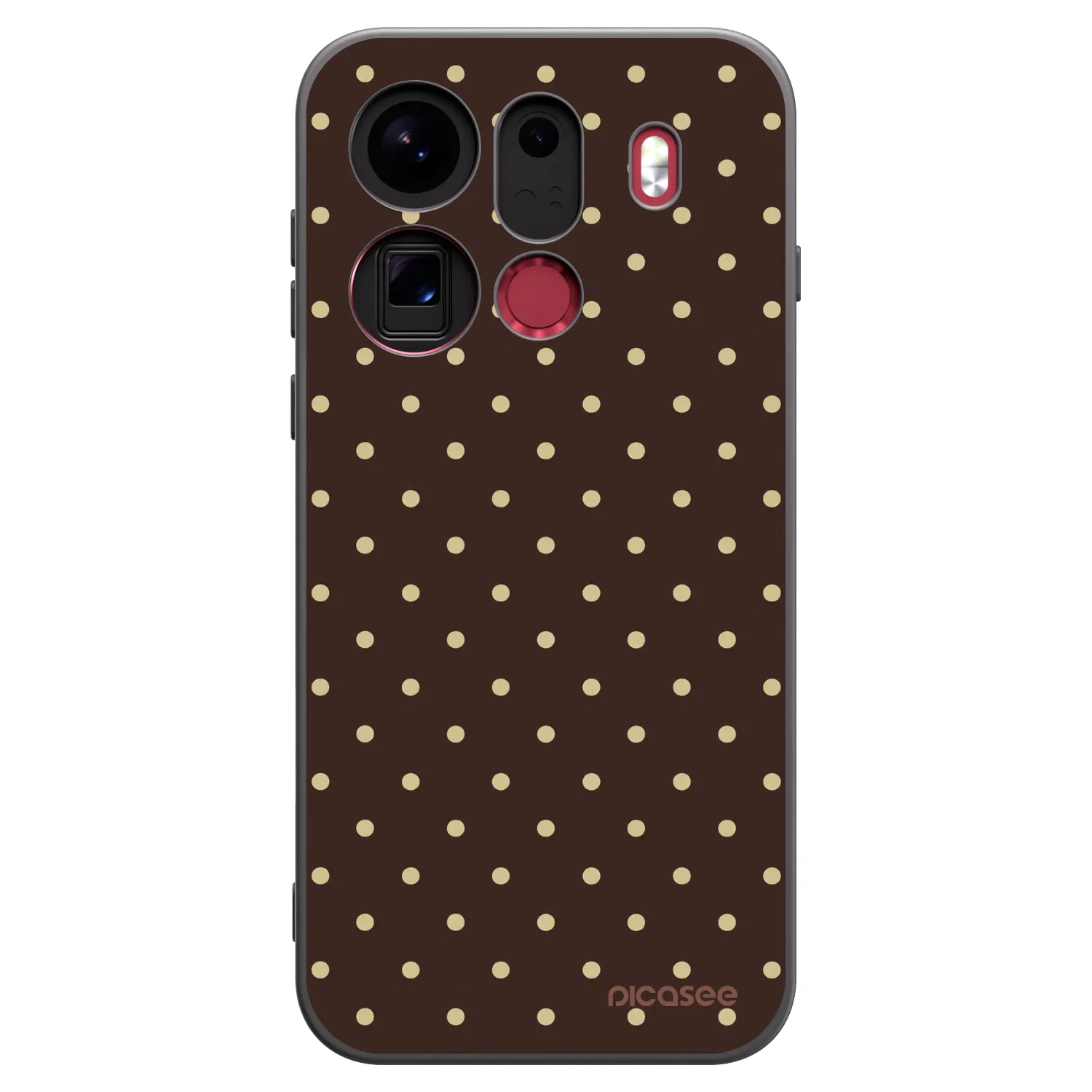 Picasee OPPO Find X9 Pro Hülle - Schwarzes Silikon - Vanilla Dots & Chocolate