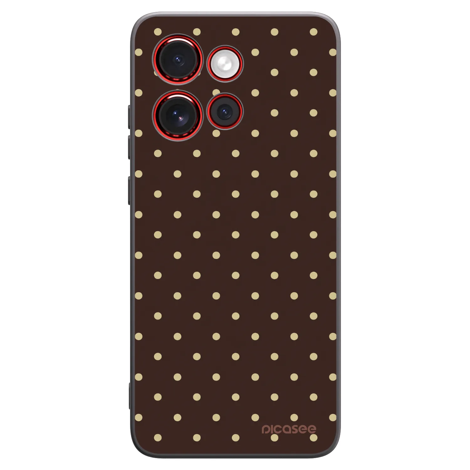 Picasee Motorola Edge 60 Neo 5G Hülle - Schwarzes Silikon - Vanilla Dots & Chocolate