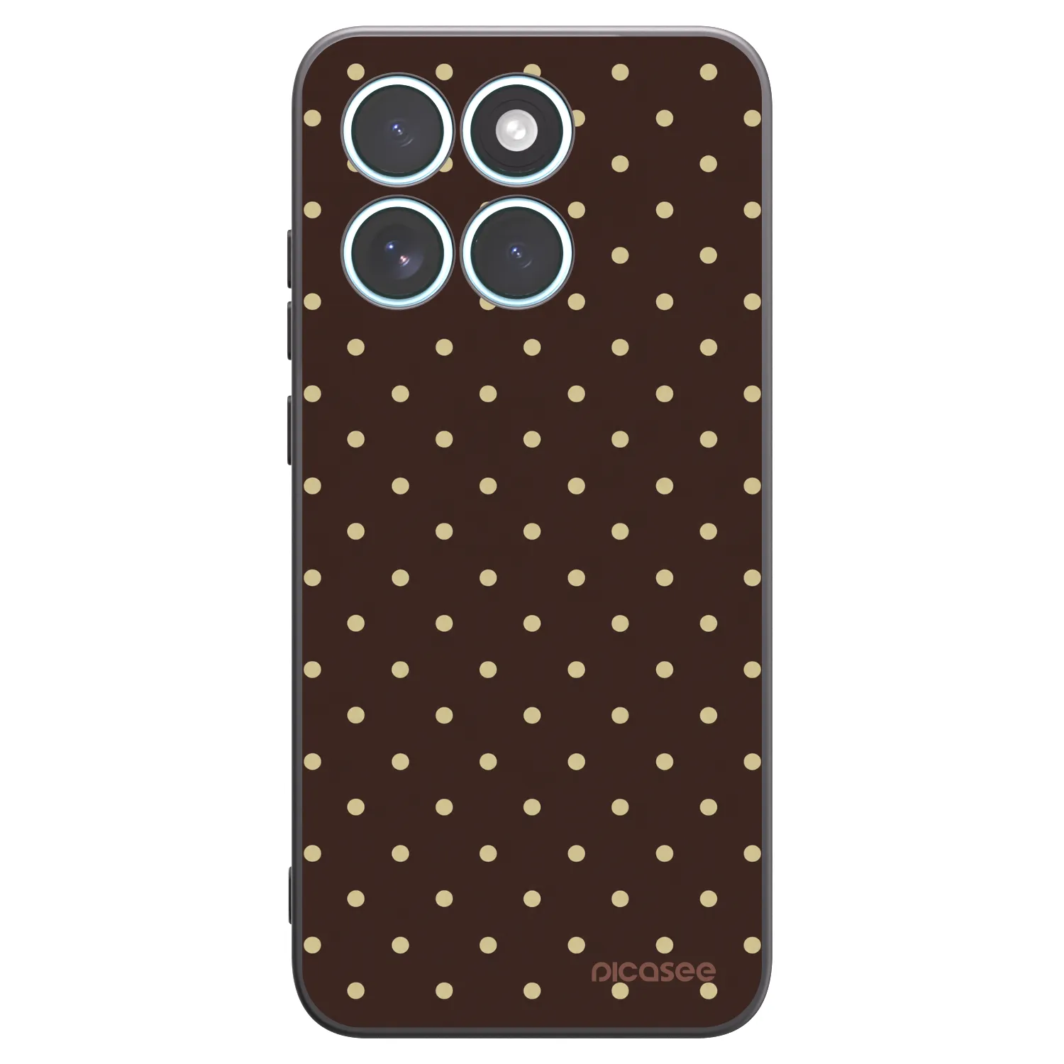 Picasee Motorola Edge 70 Fusion Hülle - Schwarzes Silikon - Vanilla Dots & Chocolate