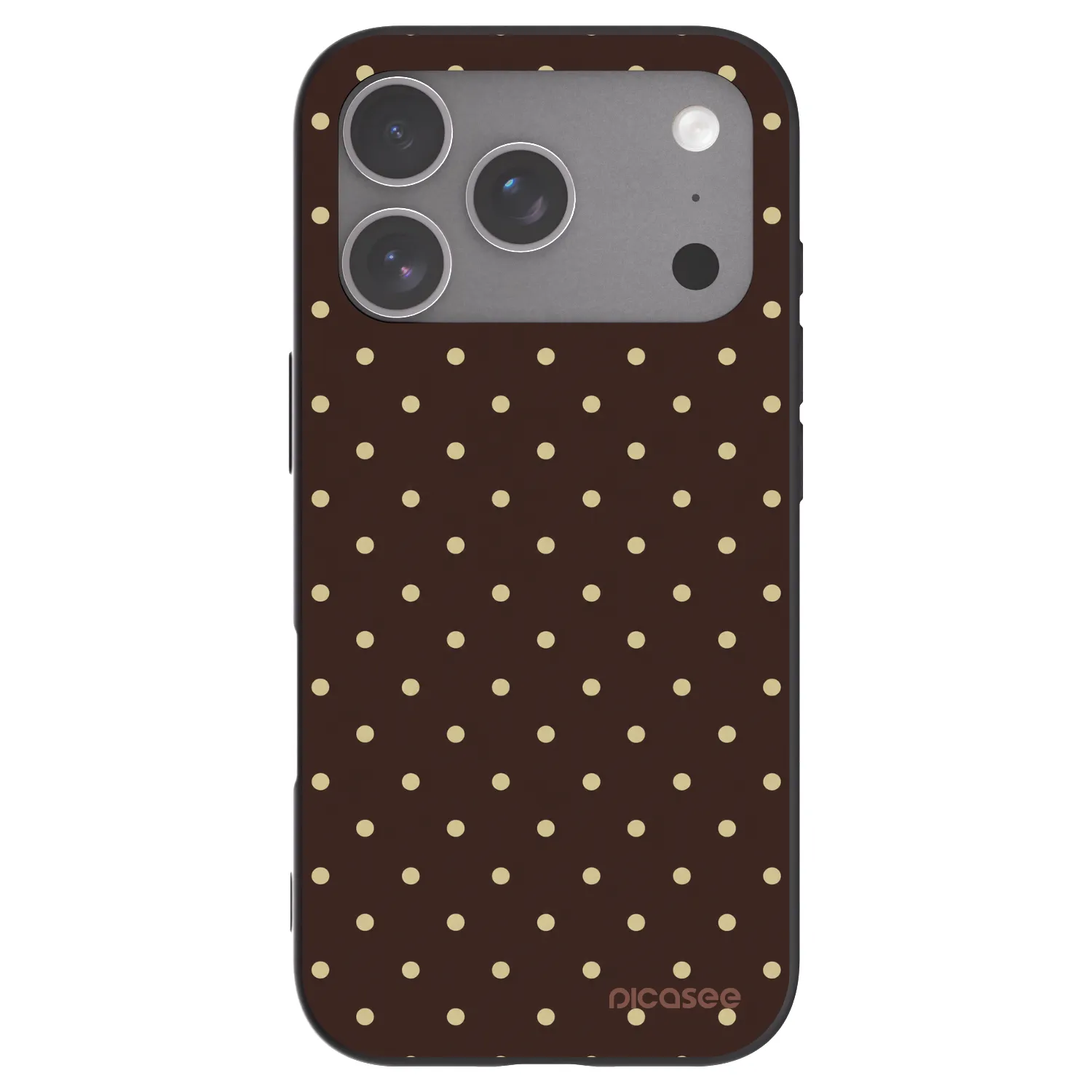 Picasee Apple iPhone 18 Pro Hülle - Schwarzes Silikon - Vanilla Dots & Chocolate
