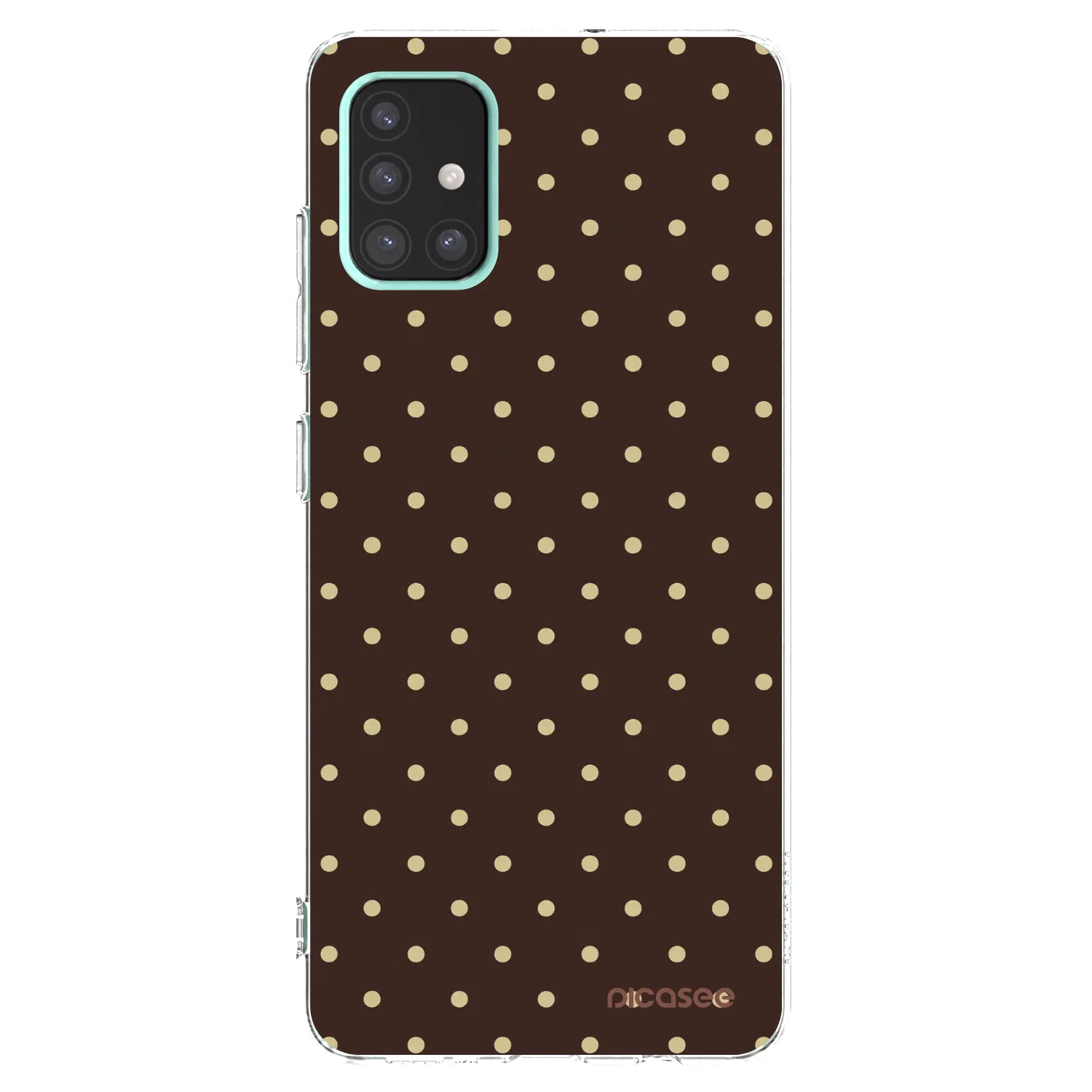 Picasee Samsung Galaxy A51 A515F Hülle - Transparentes Silikon - Vanilla Dots & Chocolate