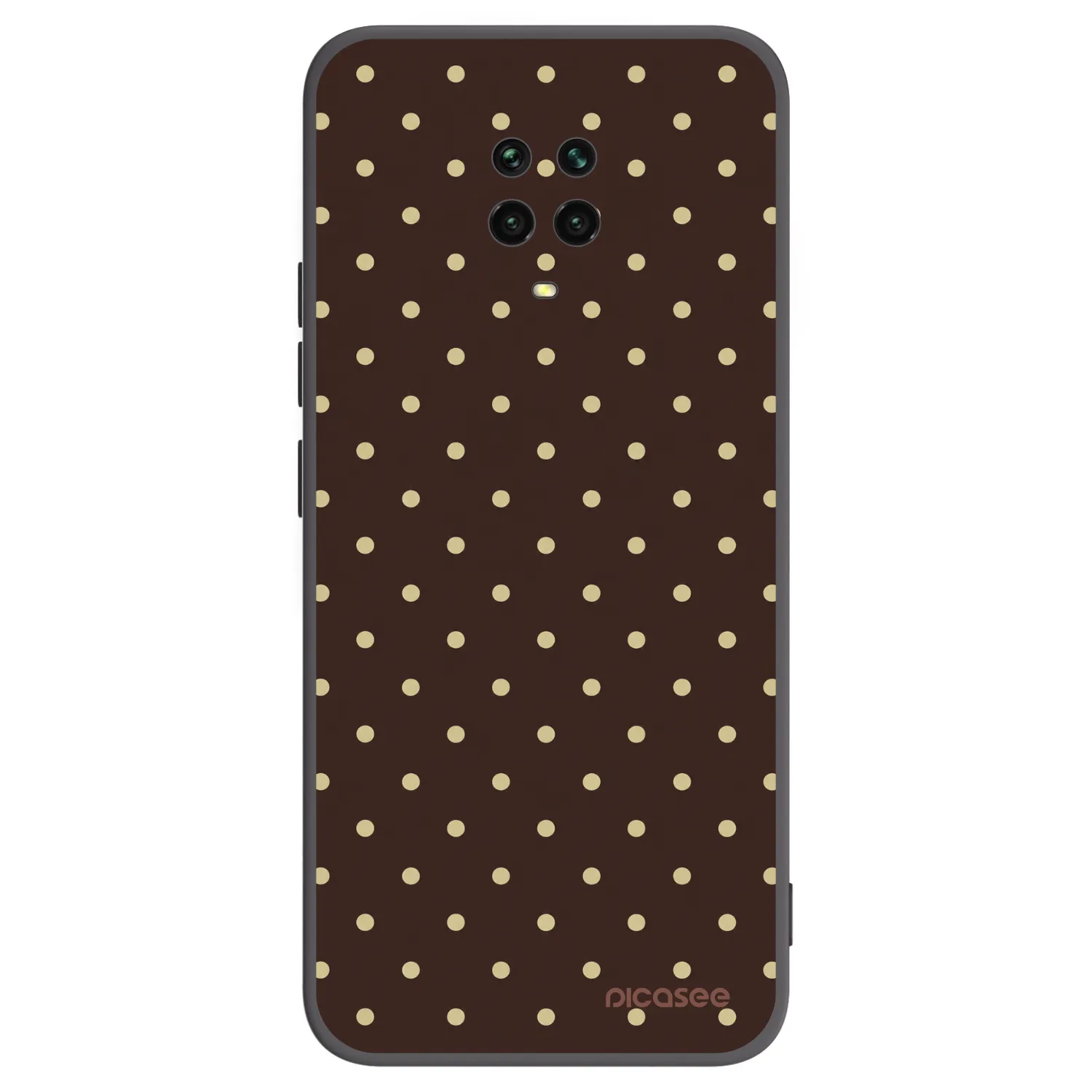 Picasee Xiaomi Redmi Note 9 Pro Hülle - Schwarzes Silikon - Vanilla Dots & Chocolate