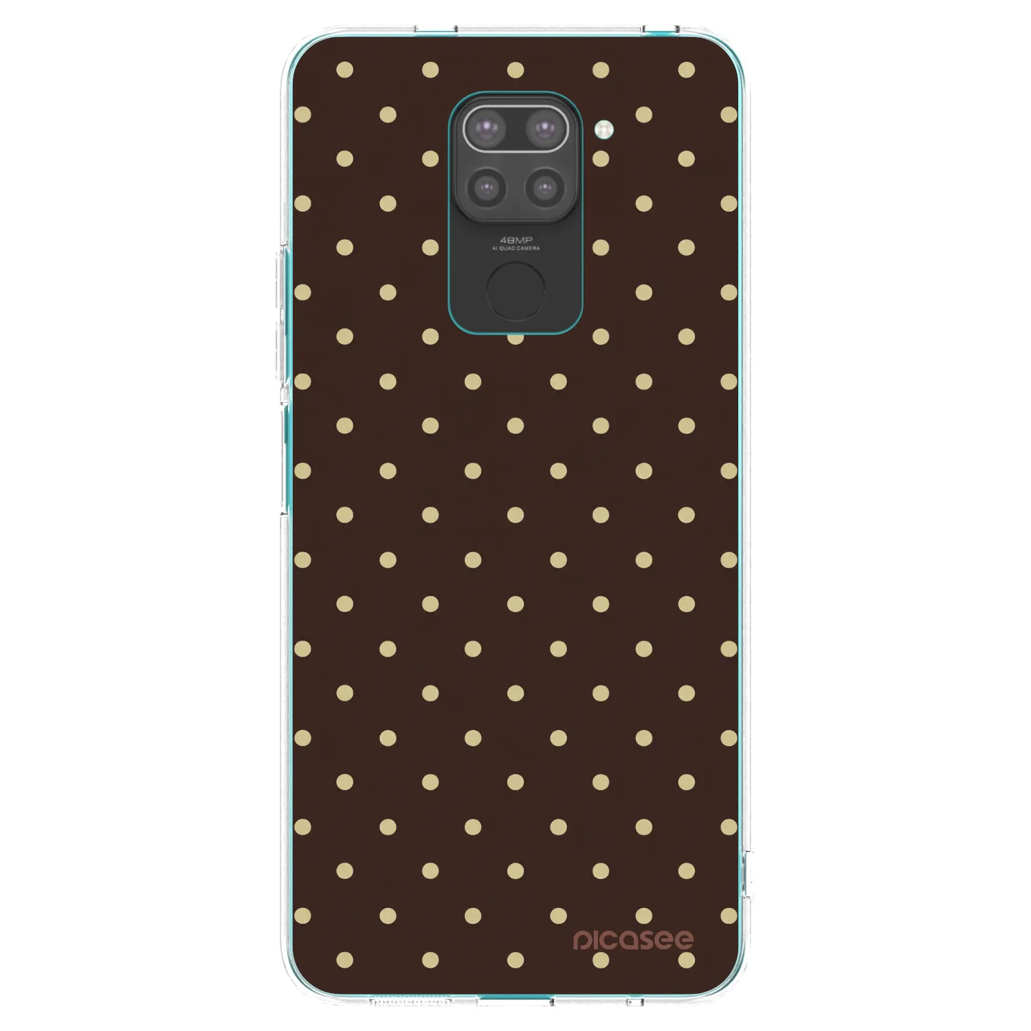 Picasee Xiaomi Redmi Note 9 Hülle - Schwarzes Silikon - Vanilla Dots & Chocolate