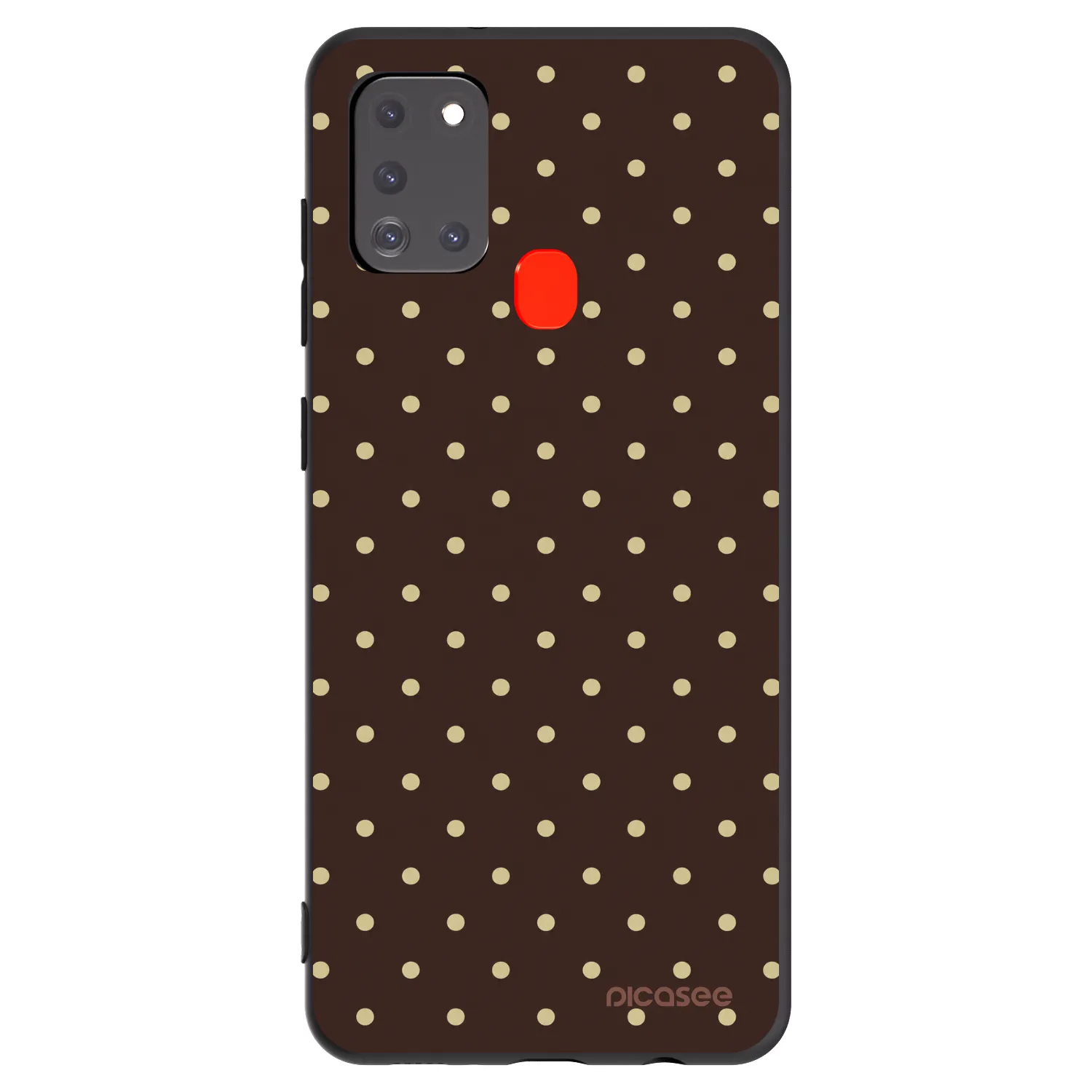 Picasee Samsung Galaxy A21s Hülle - Schwarzes Silikon - Vanilla Dots & Chocolate
