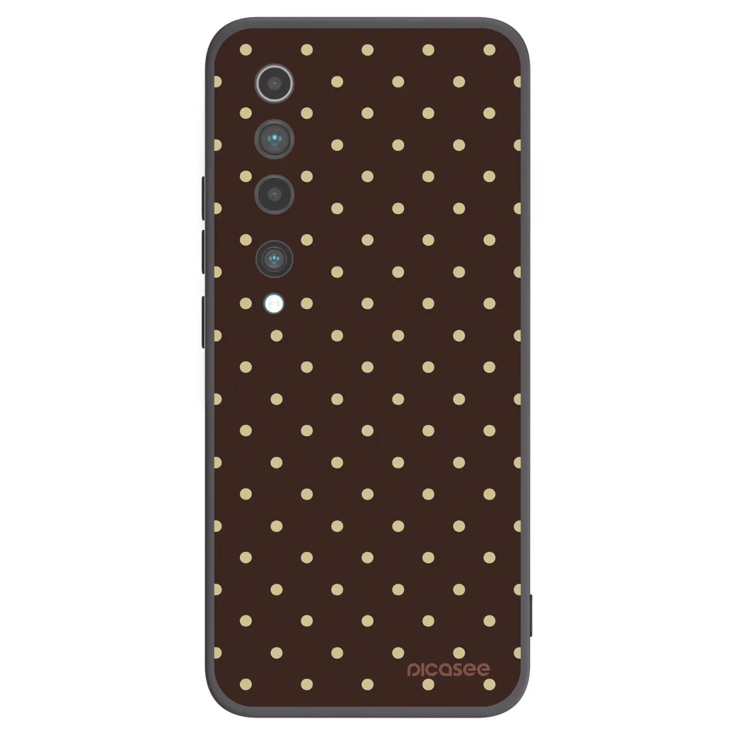 Picasee Xiaomi Mi 10 Hülle - Schwarzes Silikon - Vanilla Dots & Chocolate
