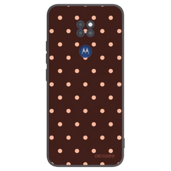 Hülle für Motorola Moto G9 Play - Peach Dots & Chocolate
