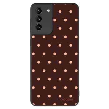 Hülle für Samsung Galaxy S21+ 5G G996F - Peach Dots & Chocolate