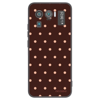 Picasee Xiaomi Mi 11 Ultra Hülle - Schwarzes Silikon - Peach Dots & Chocolate