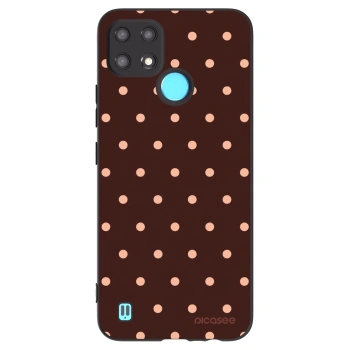 Hülle für Realme C21 - Peach Dots & Chocolate