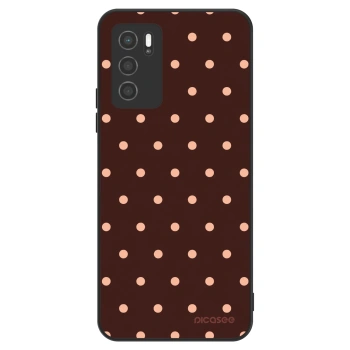 Hülle für OPPO A16 - Peach Dots & Chocolate