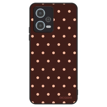 Hülle für Xiaomi Redmi Note 12 5G - Peach Dots & Chocolate